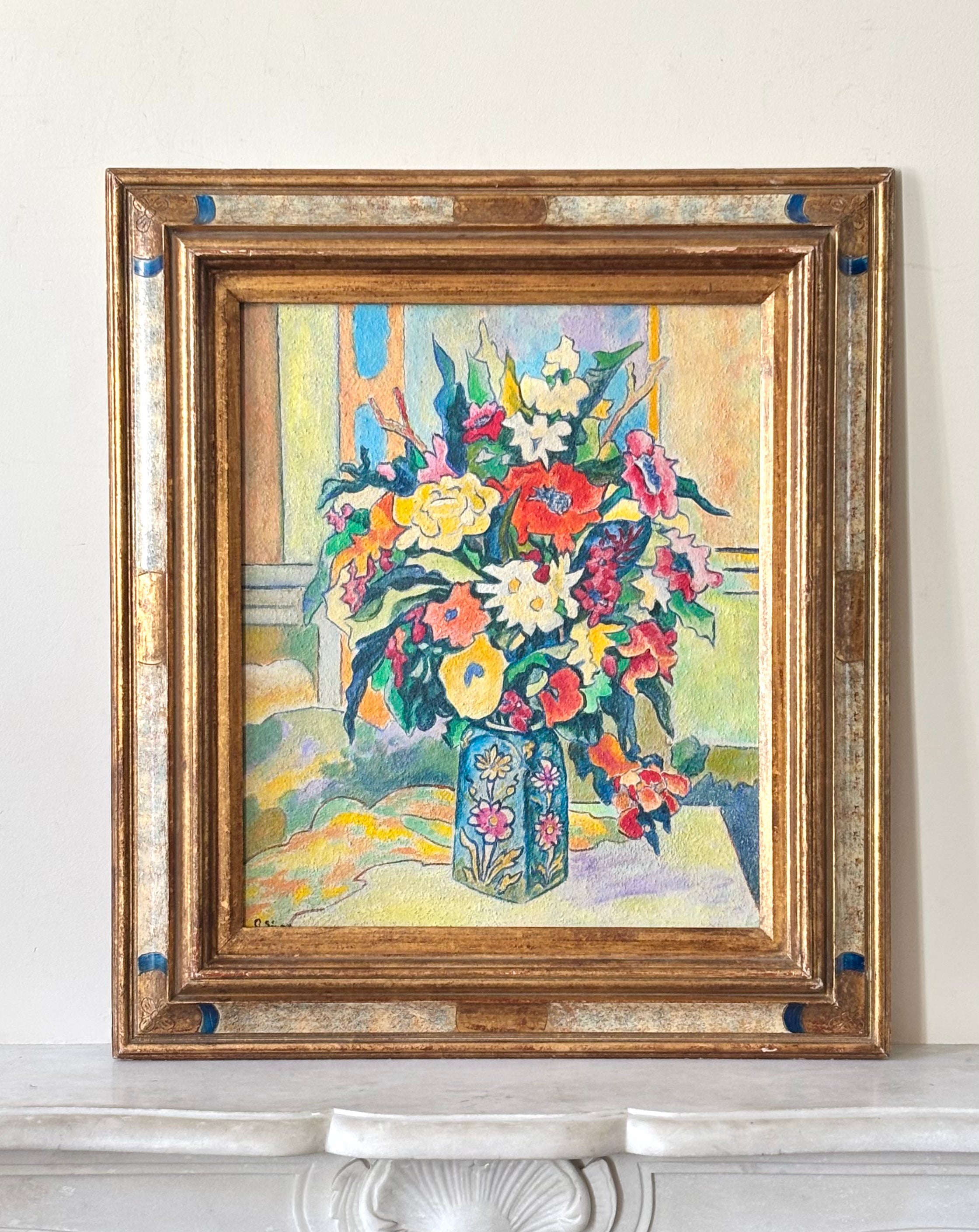 Bright Flowers in a Longwy Vase