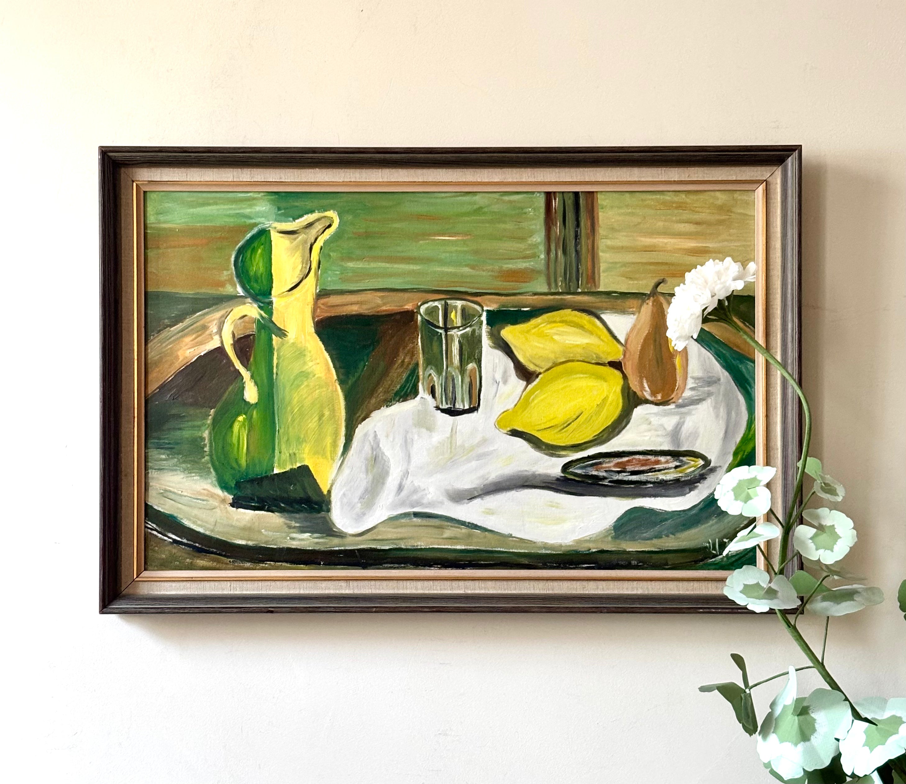 Green Still Life with Lemons