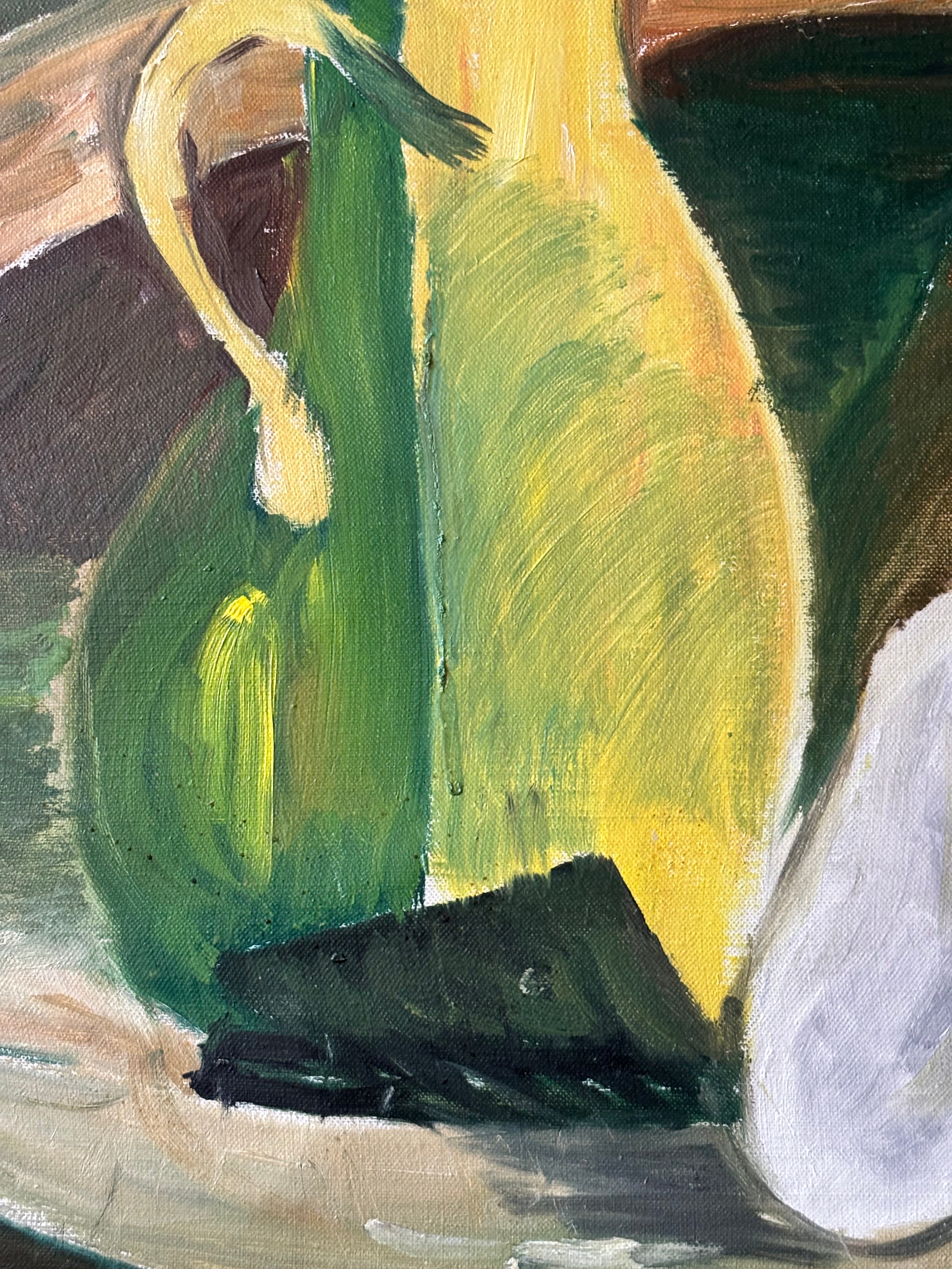 Green Still Life with Lemons