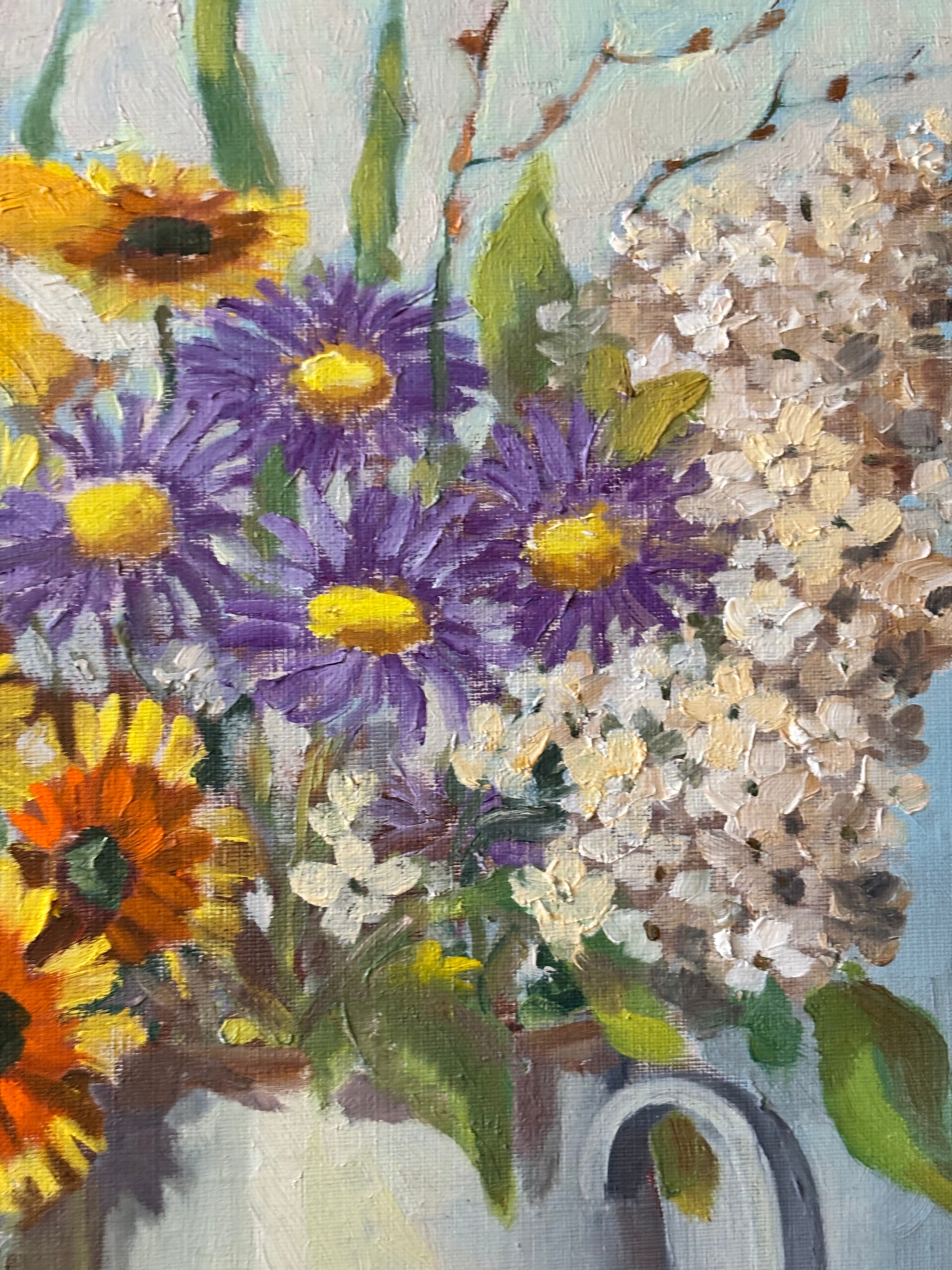 Summer Flowers with Apples