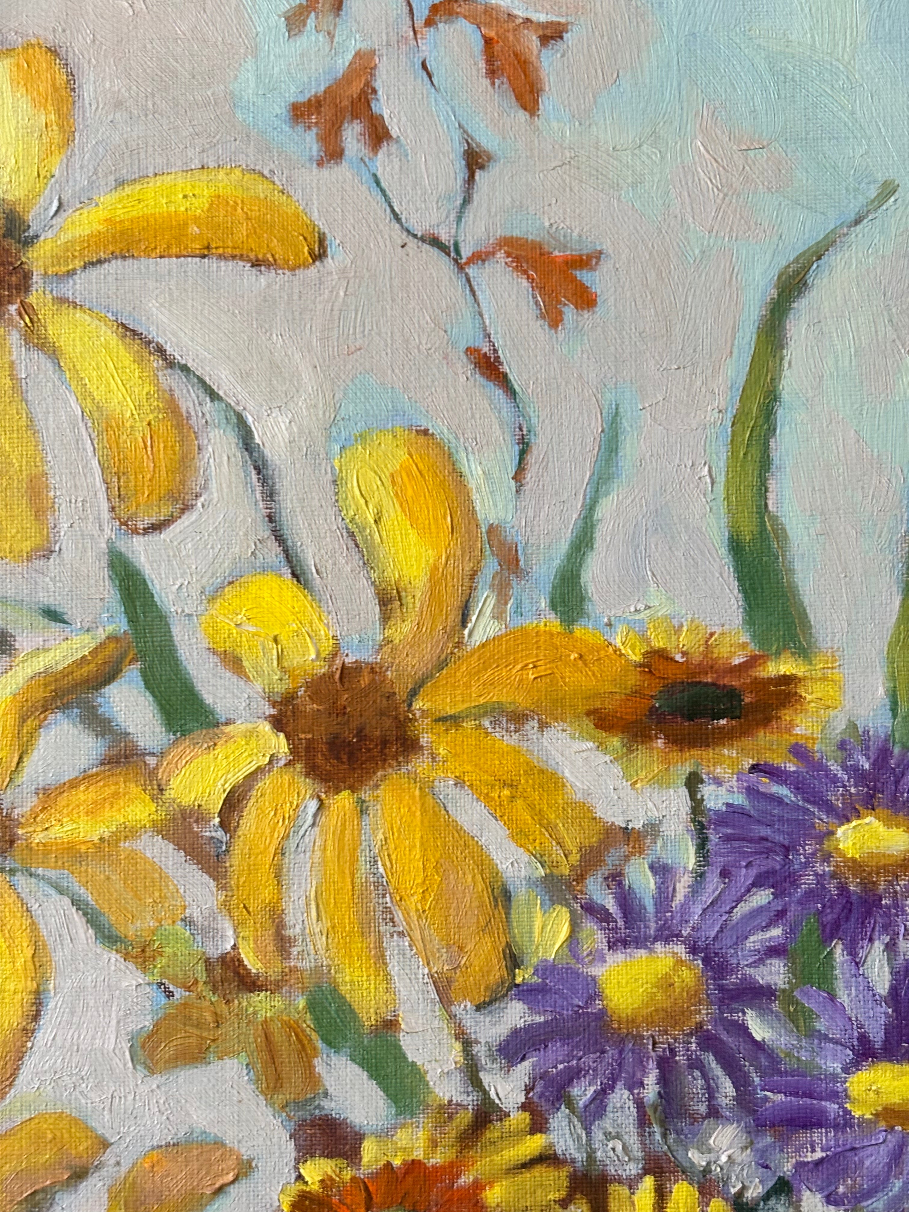 Summer Flowers with Apples