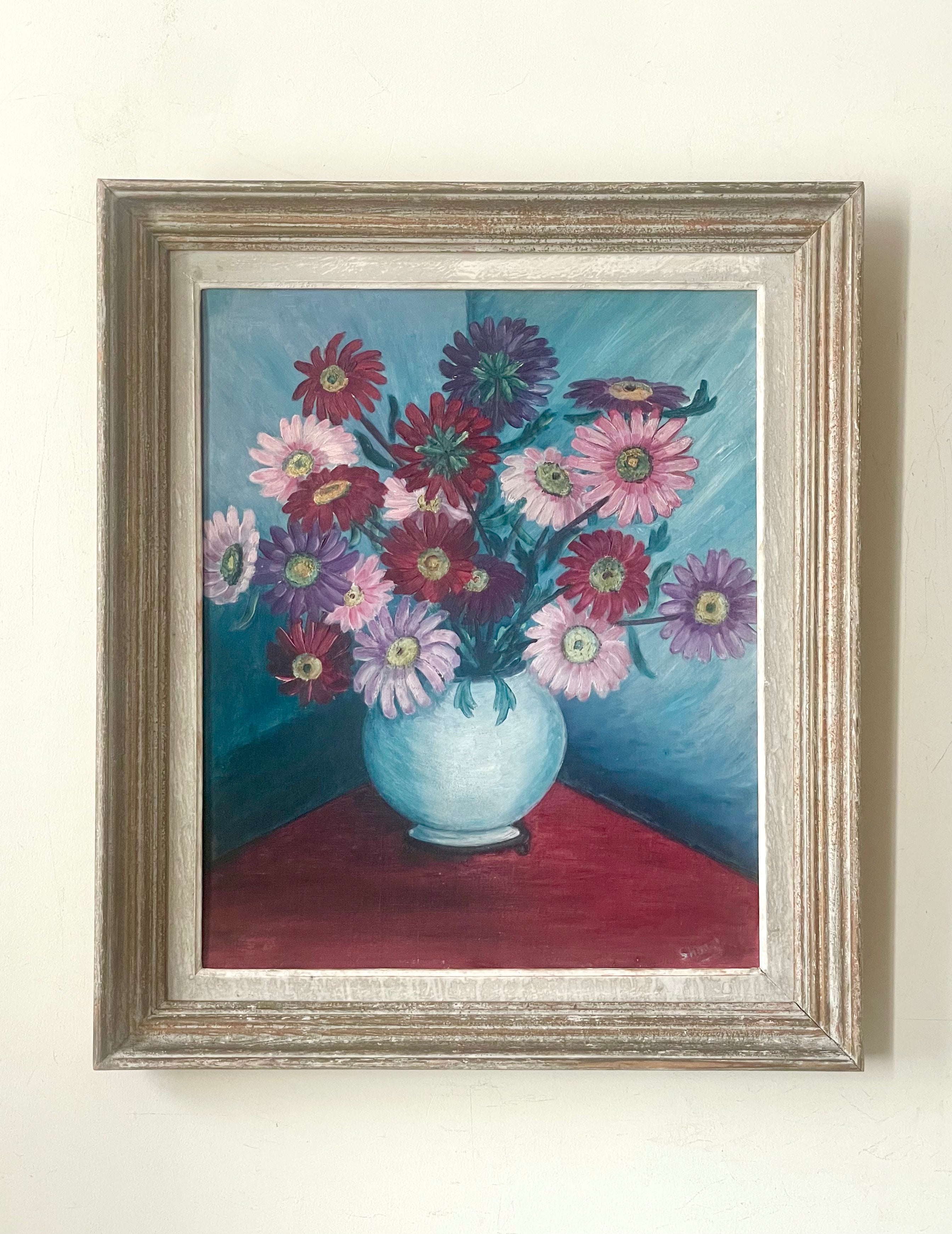 Asters in a White