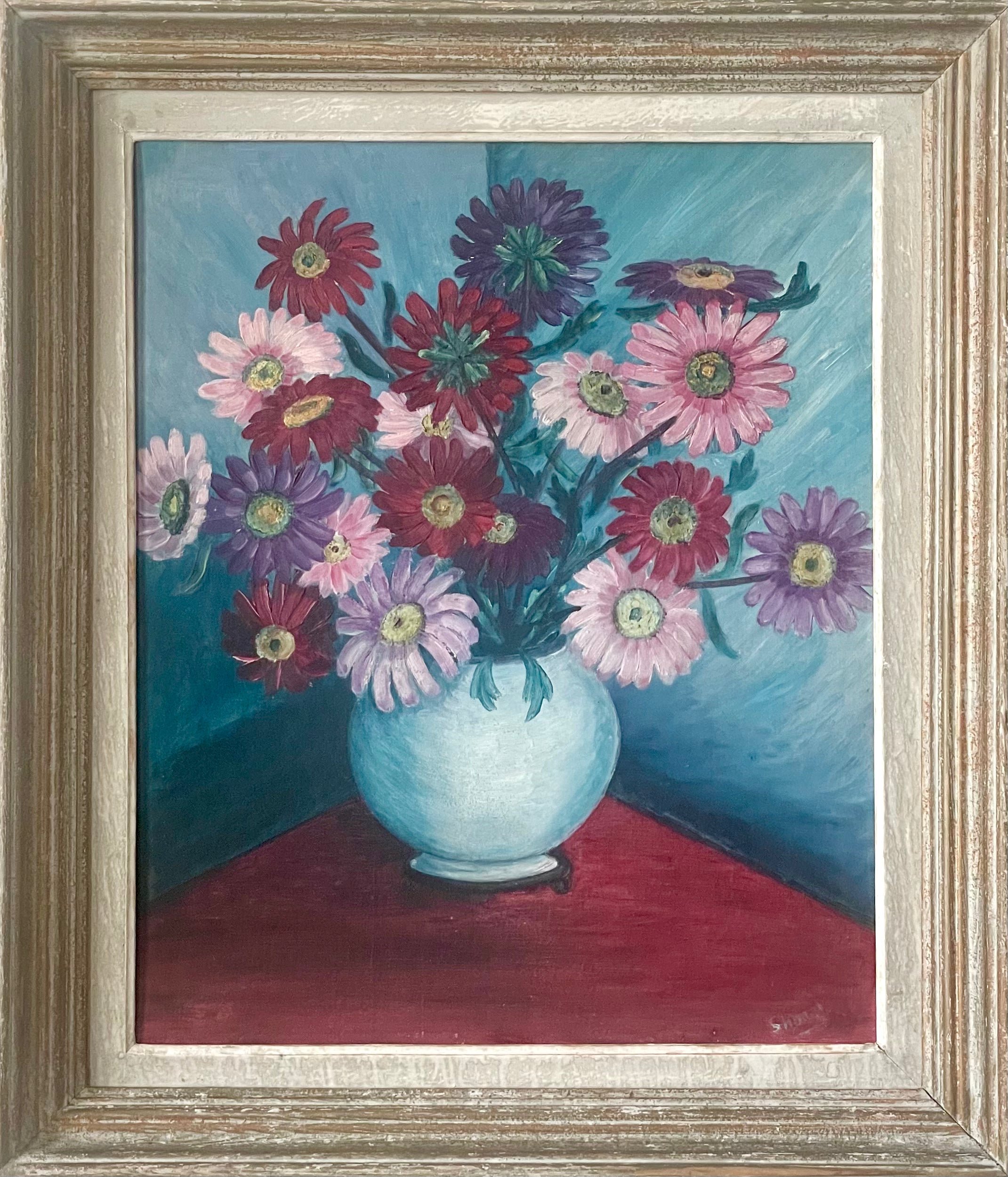 Asters in a White