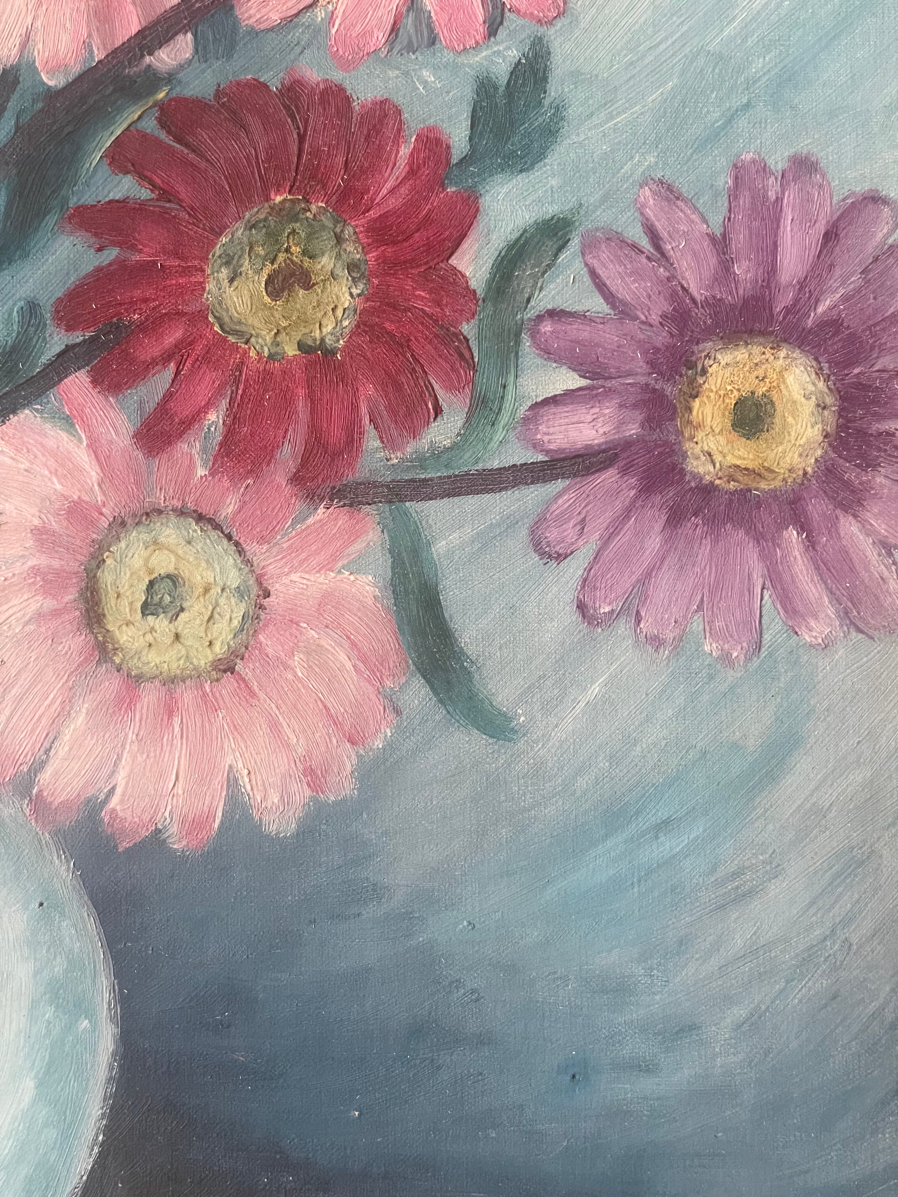 Asters in a White