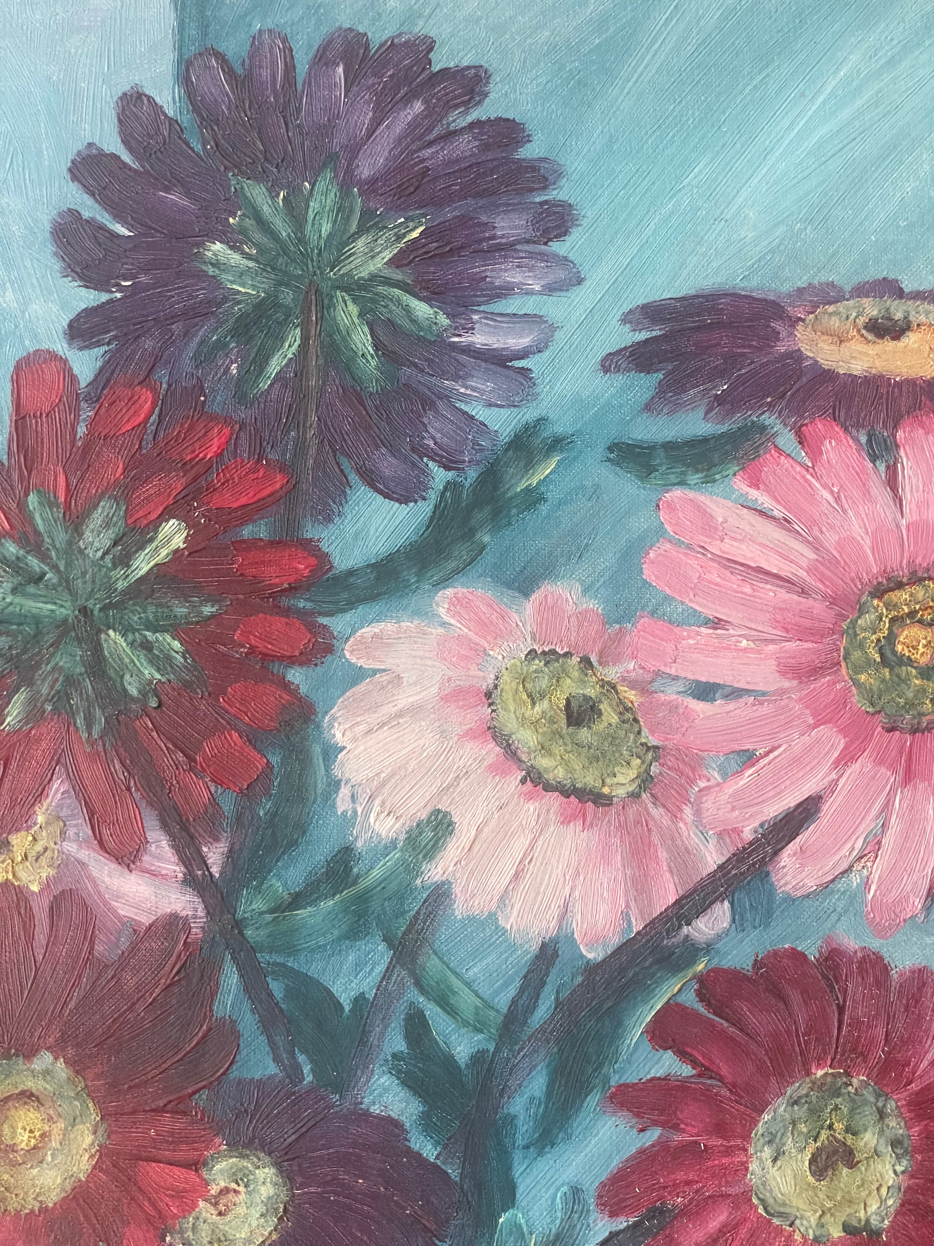 Asters in a White