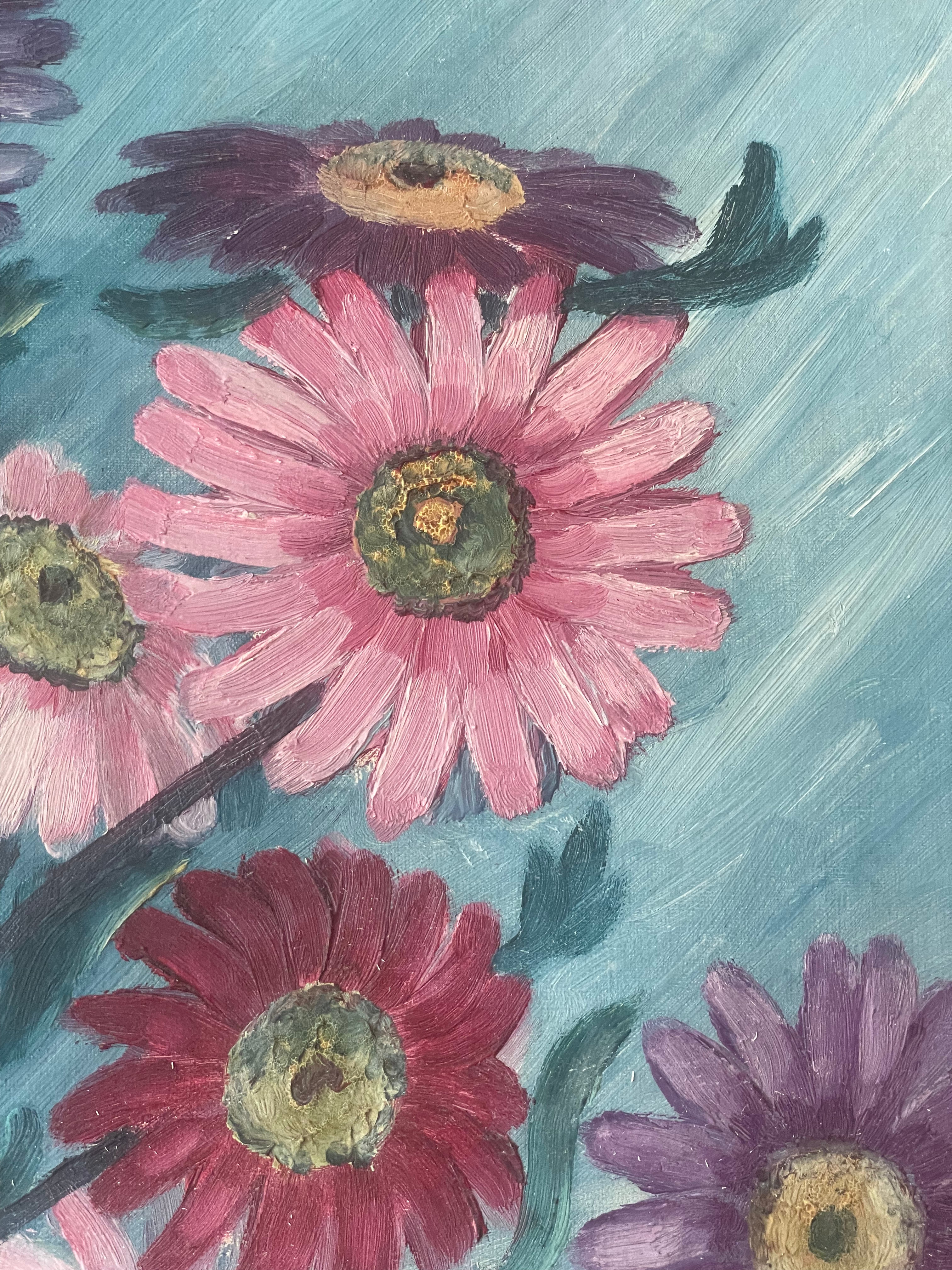 Asters in a White