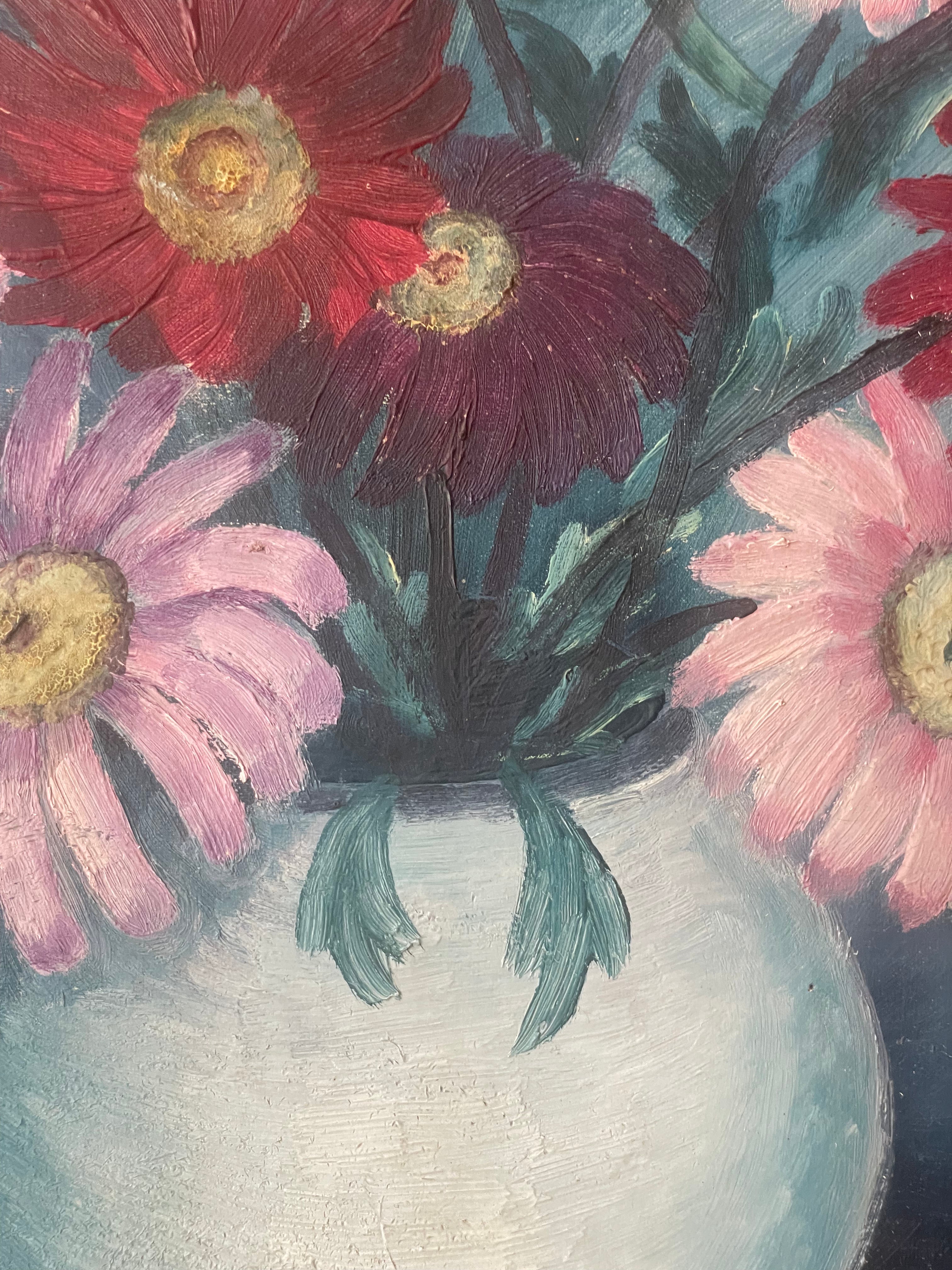 Asters in a White