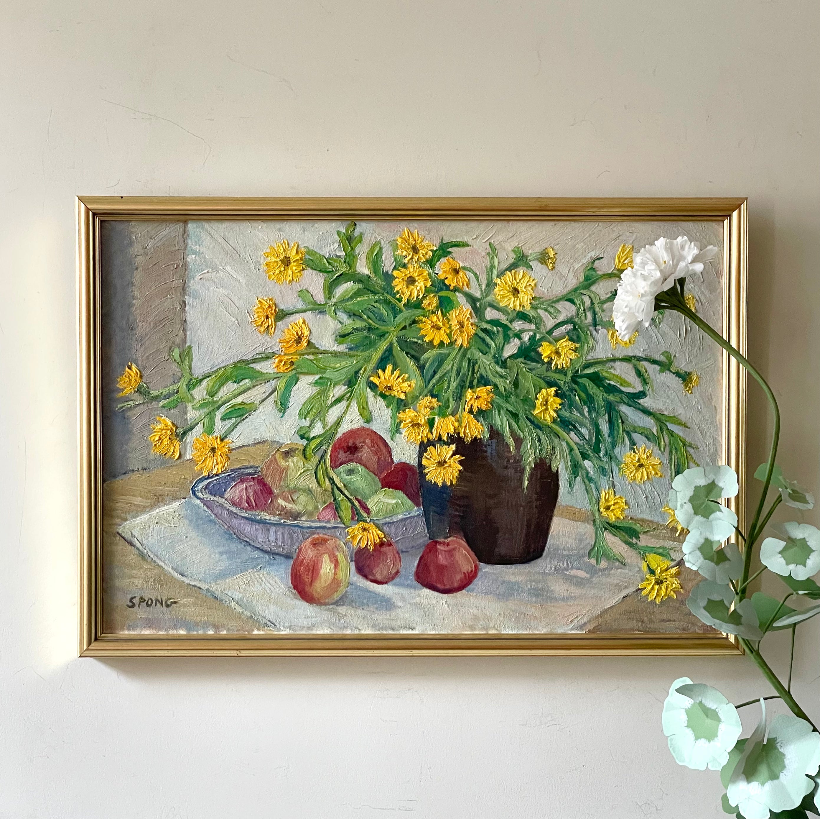 Yellow Flowers with Apples