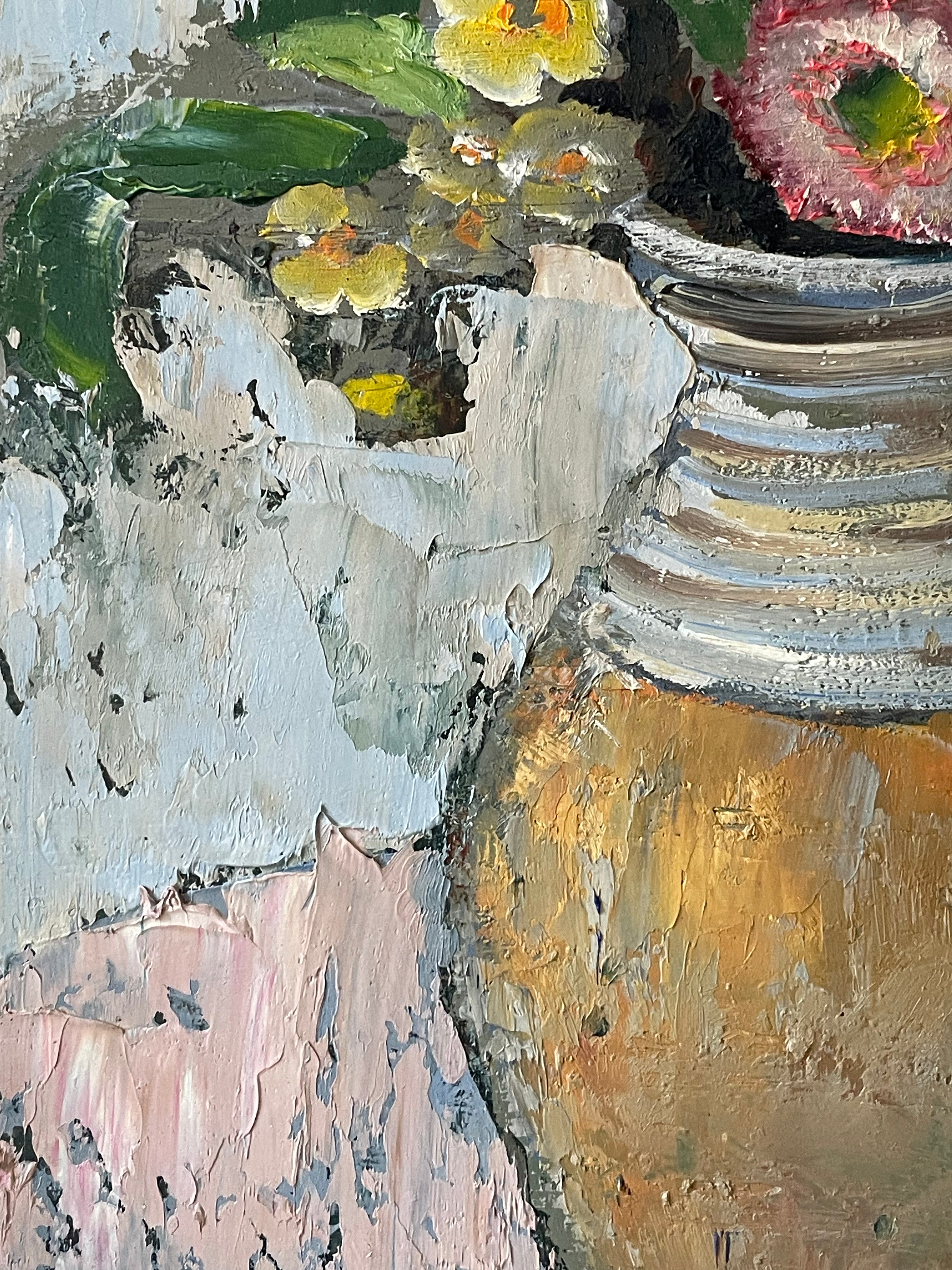 Summer Flowers in a Pottery Vase