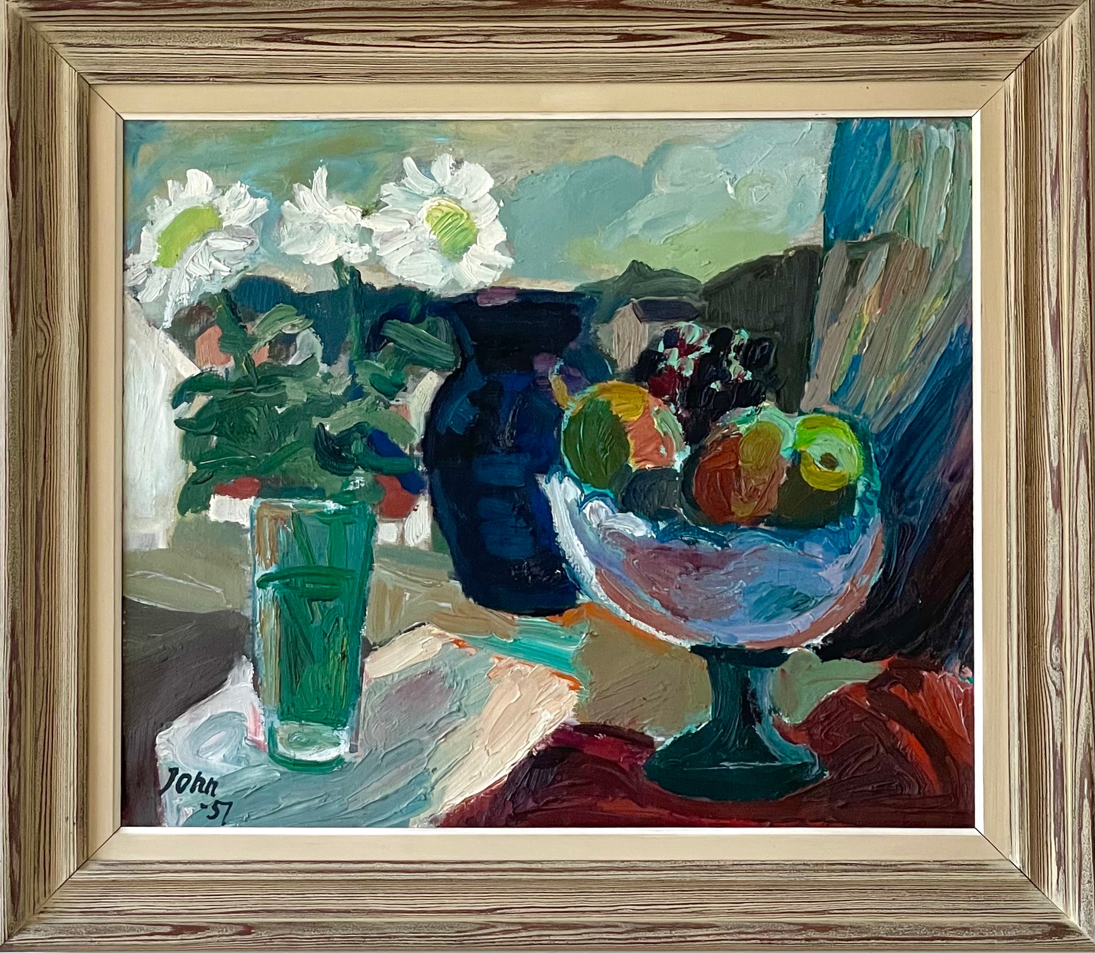 White Daisies and Fruit