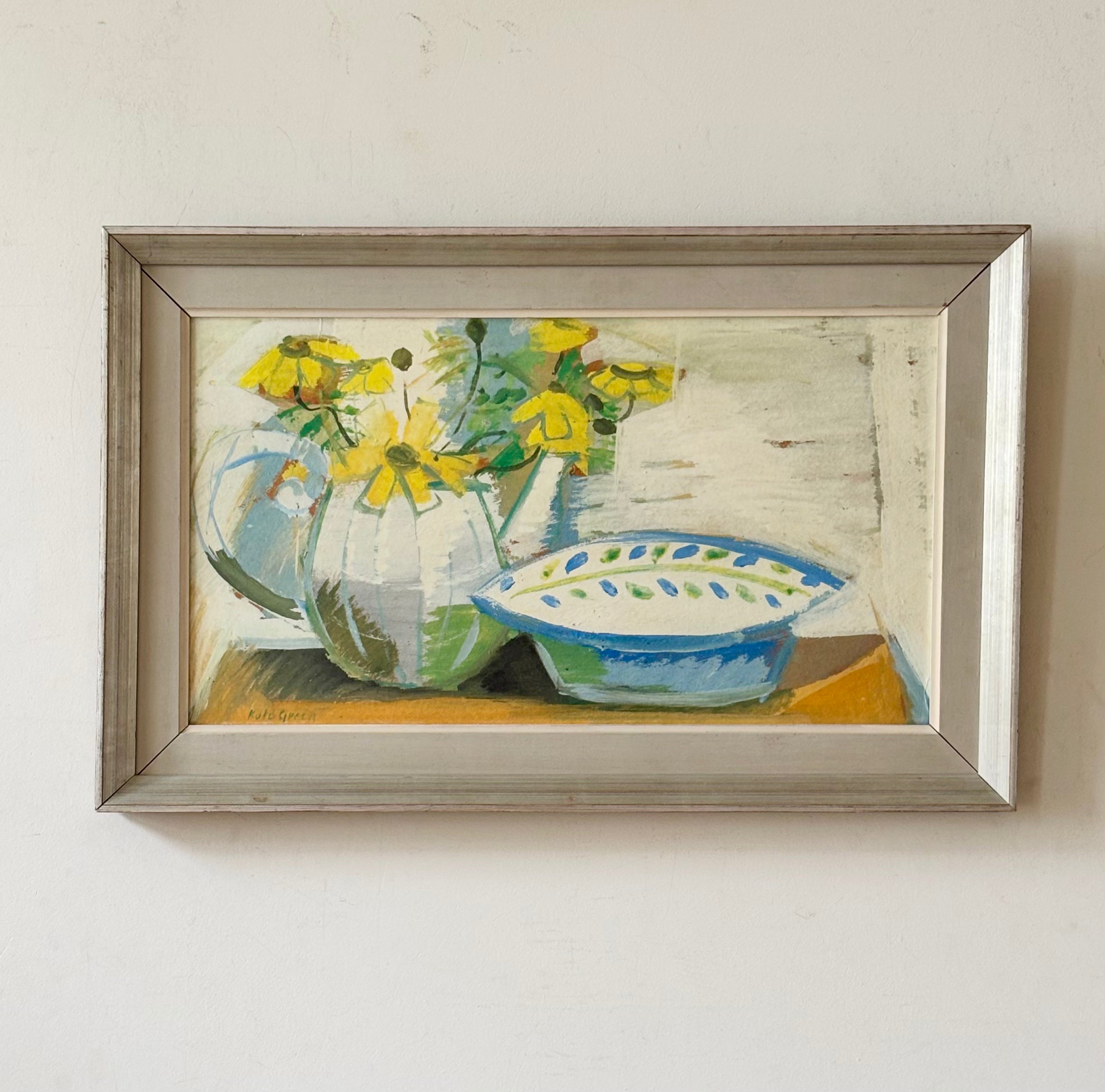 Yellow Flowers in a Teapot