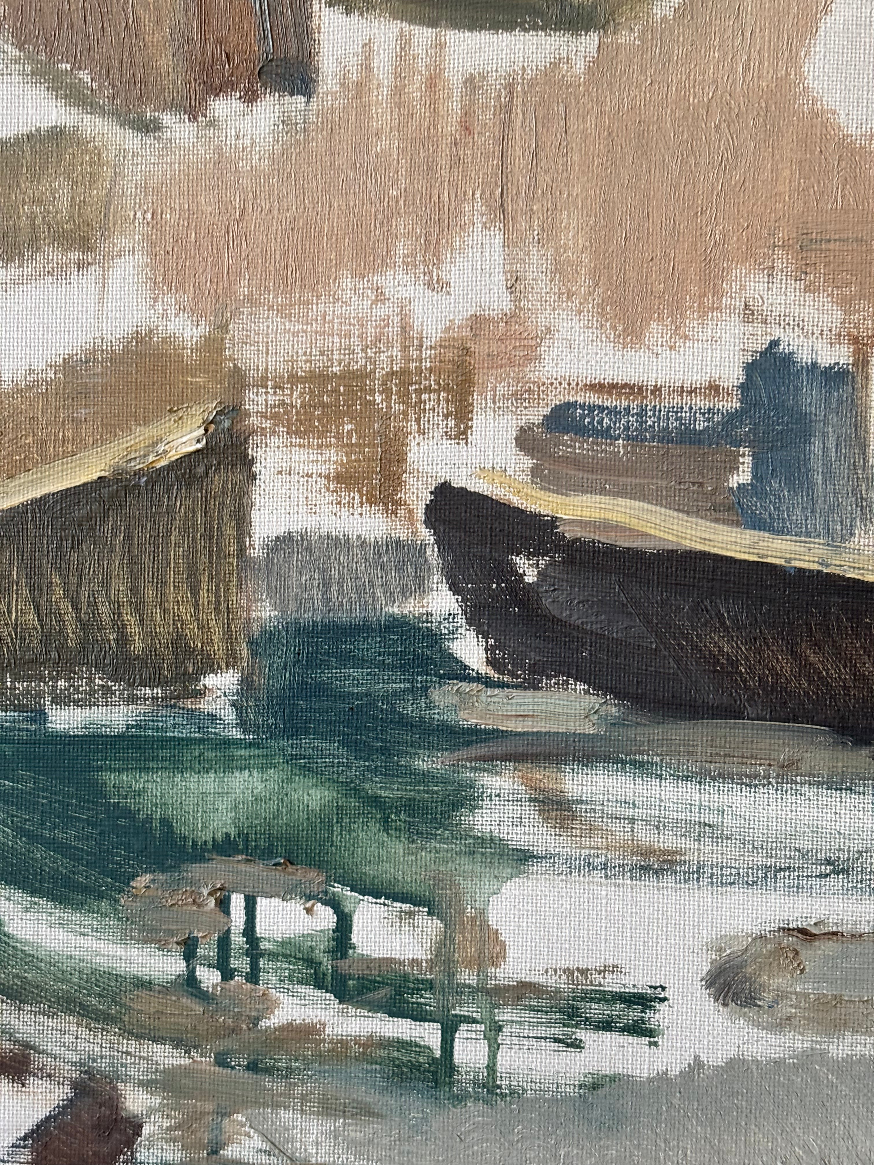 Winter Harbour Scene