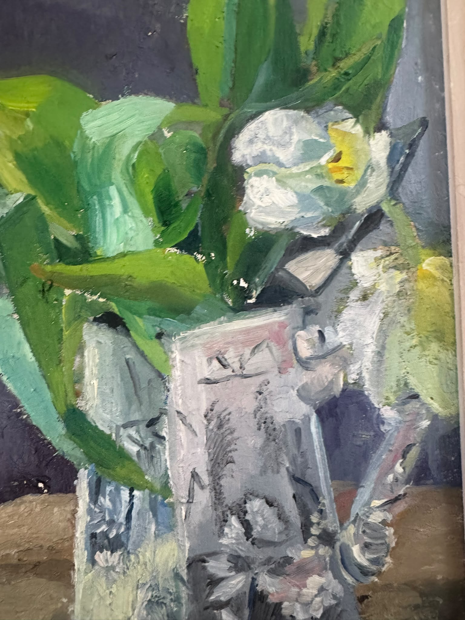 Tulips in an Antique Jug