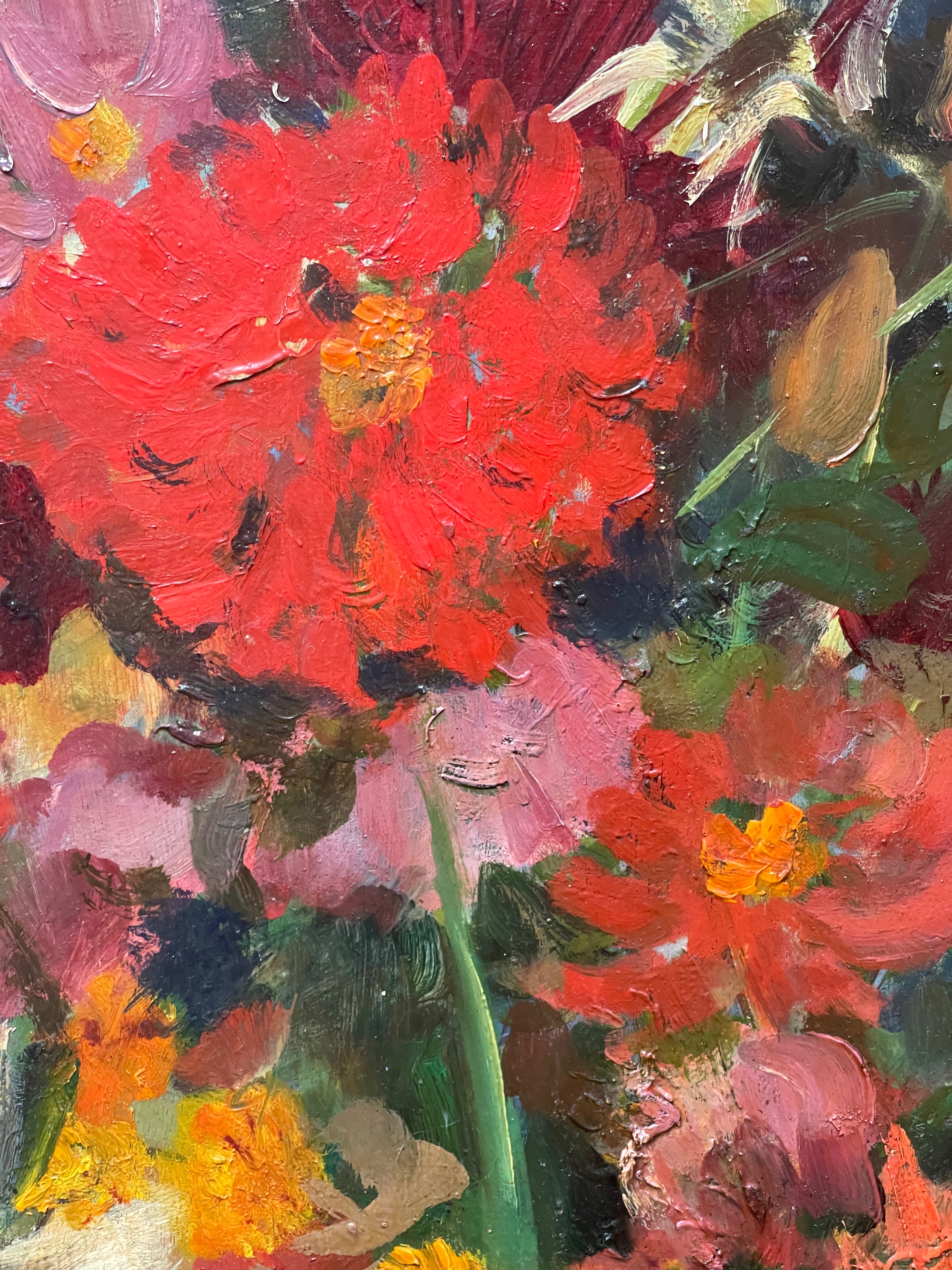 Red Dahlias