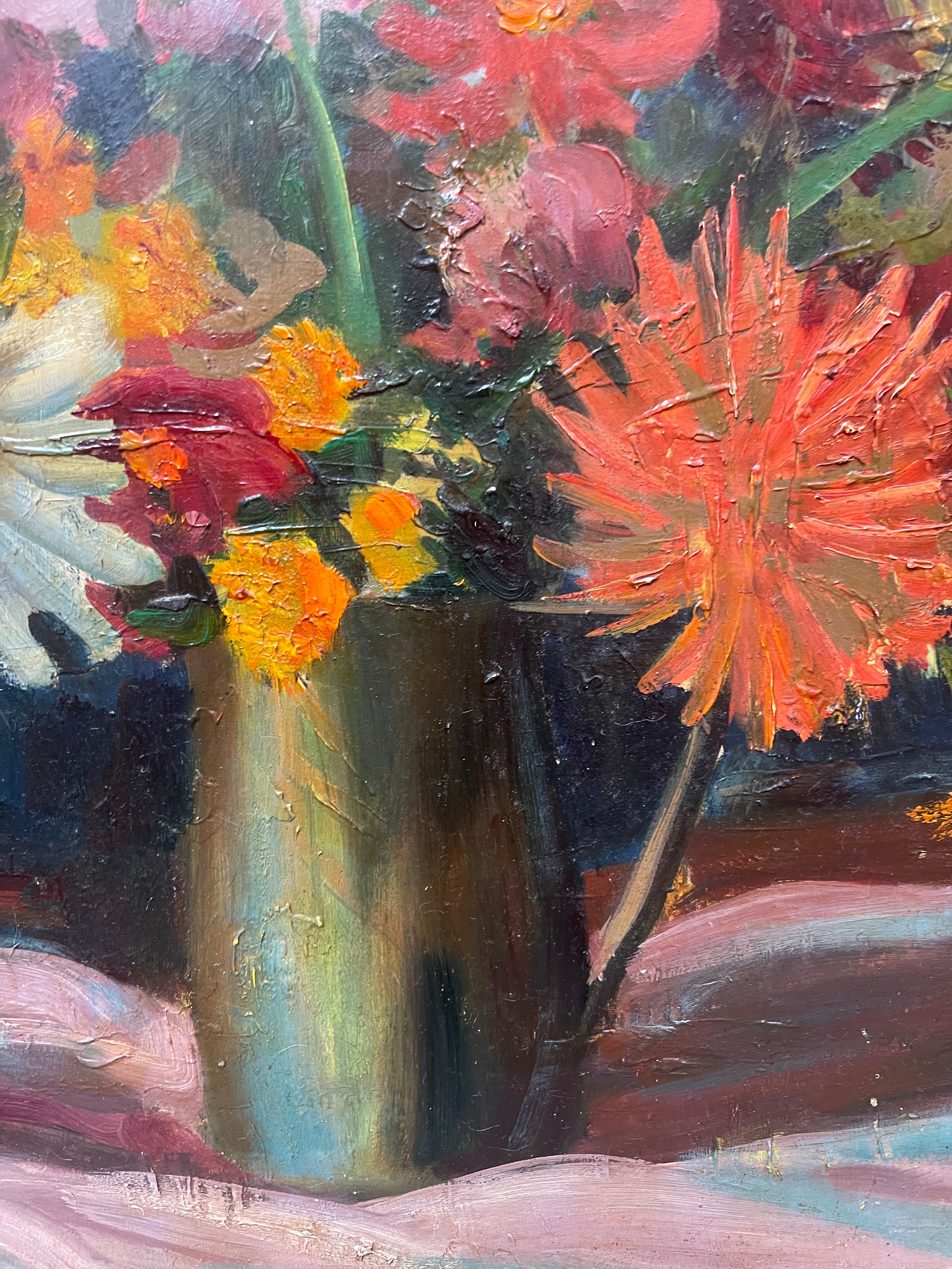 Red Dahlias