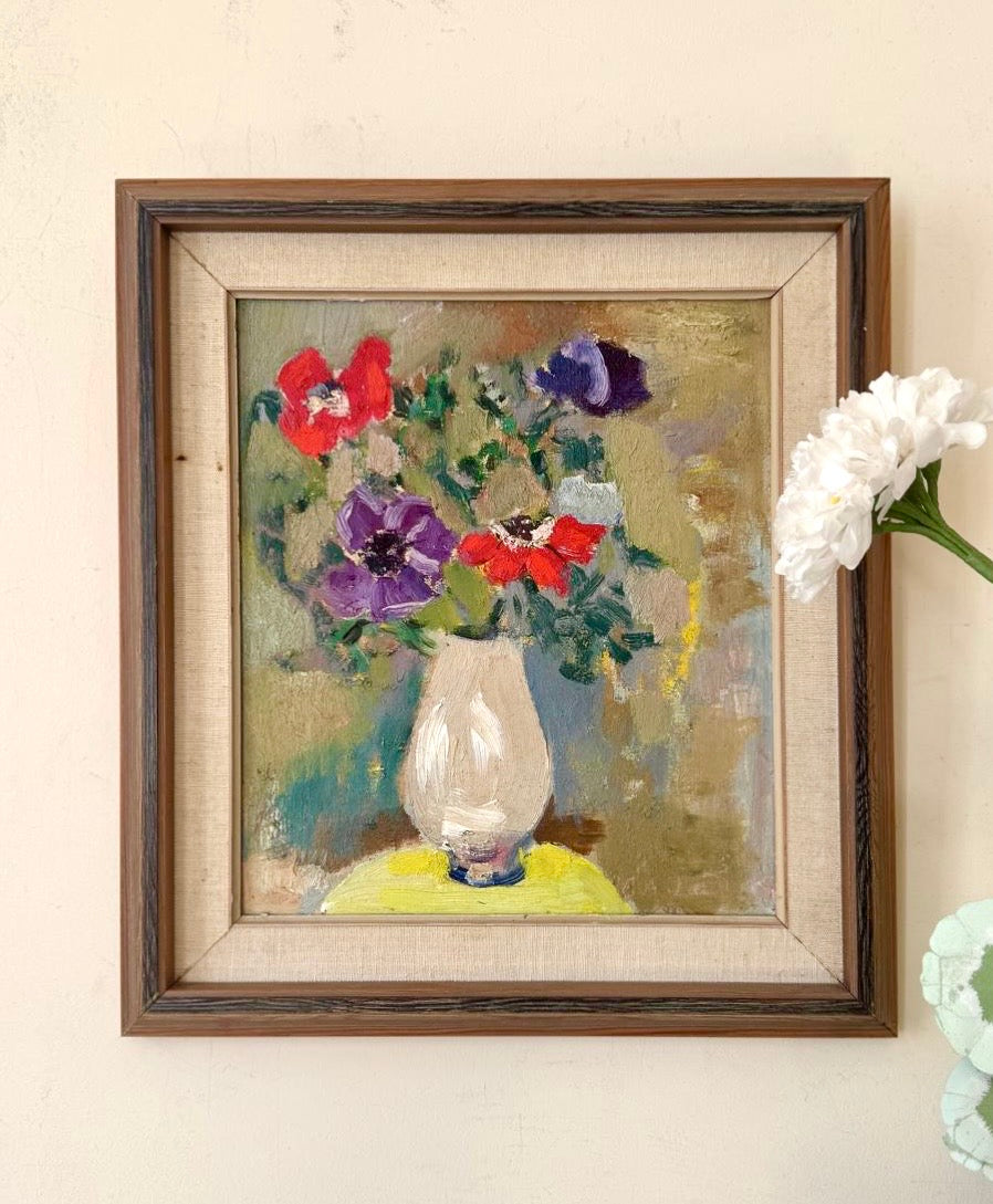 Anemones in a Ceramic Vase