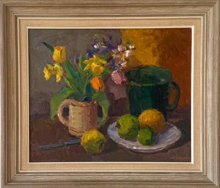 Still Life with Fruit and Daffodils