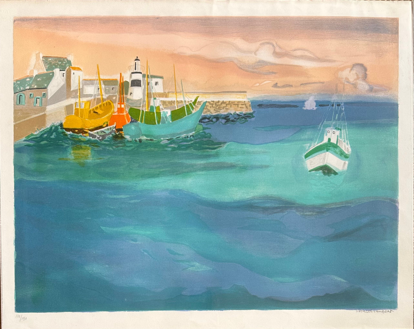 Harbour Lithograph