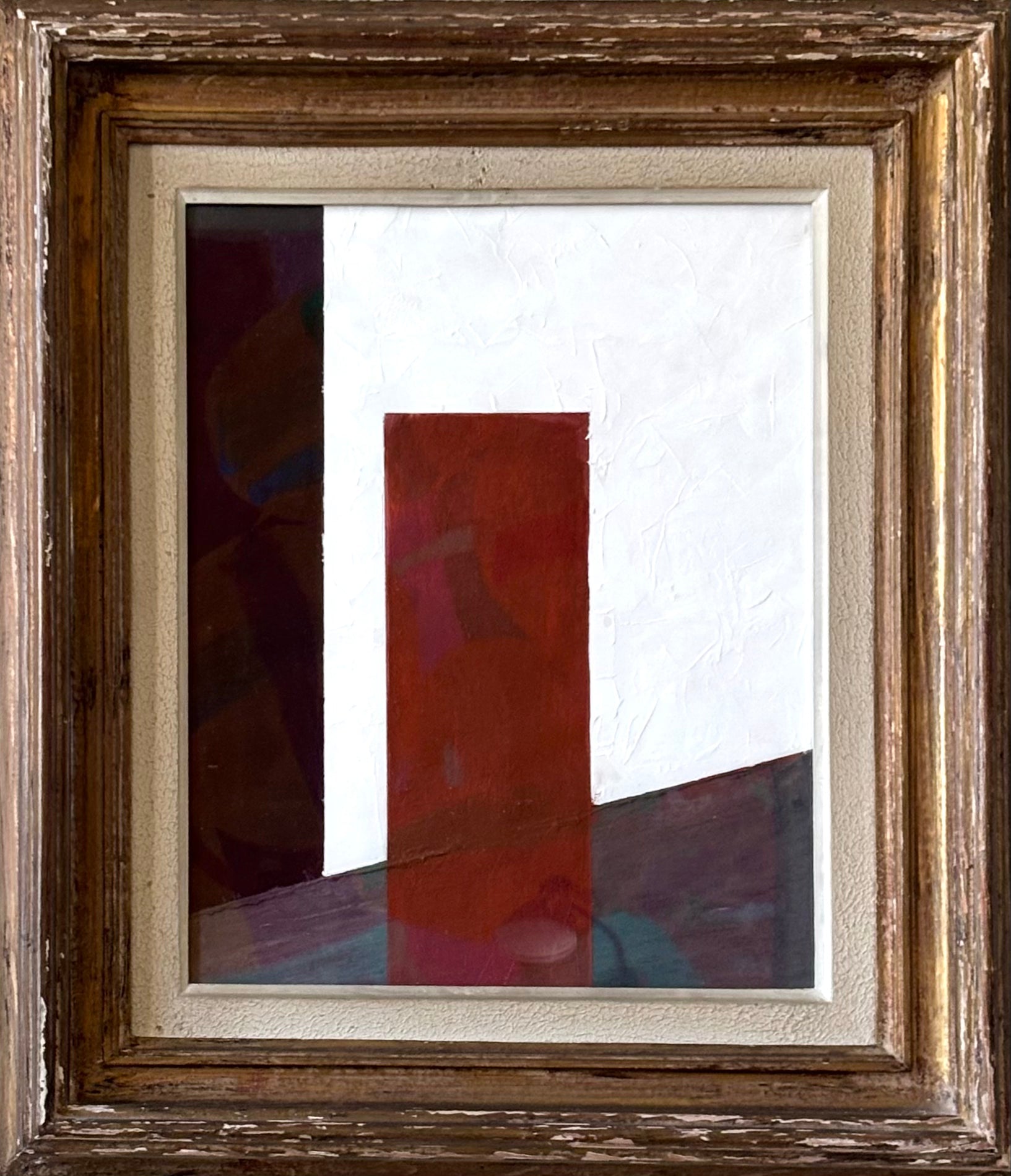 Pair of Red and Black Abstracts
