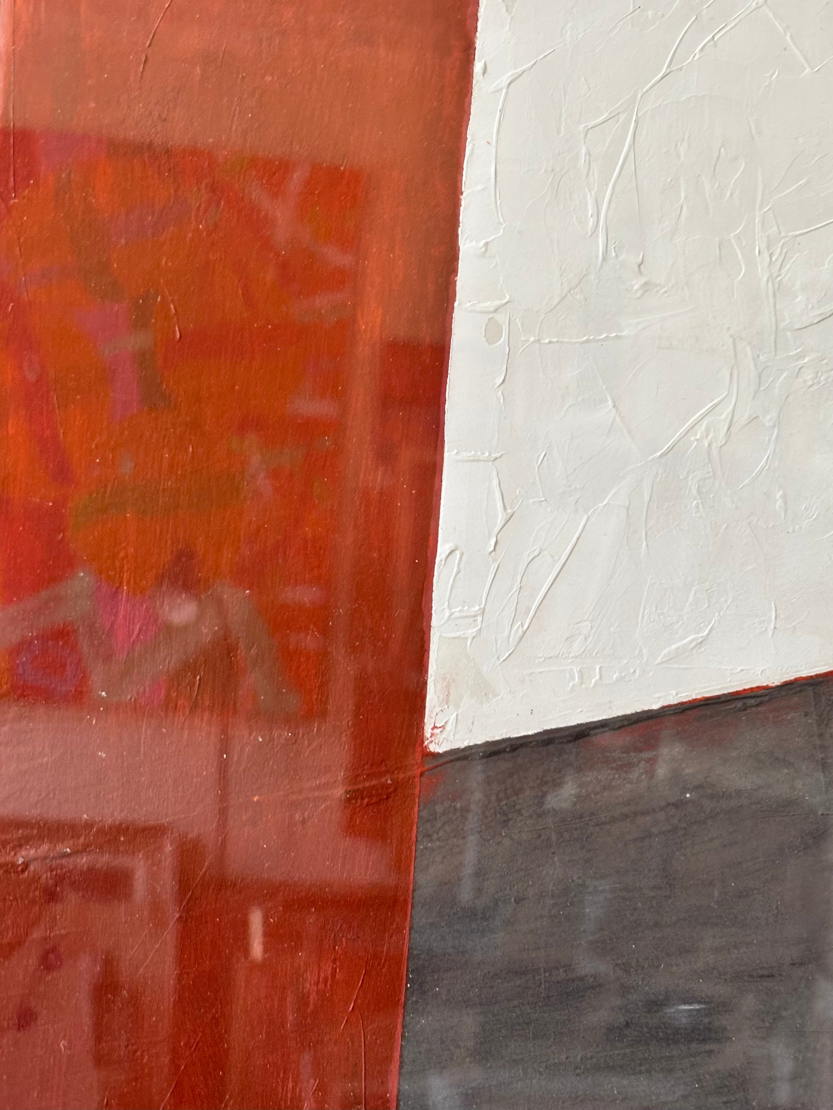 Pair of Red and Black Abstracts