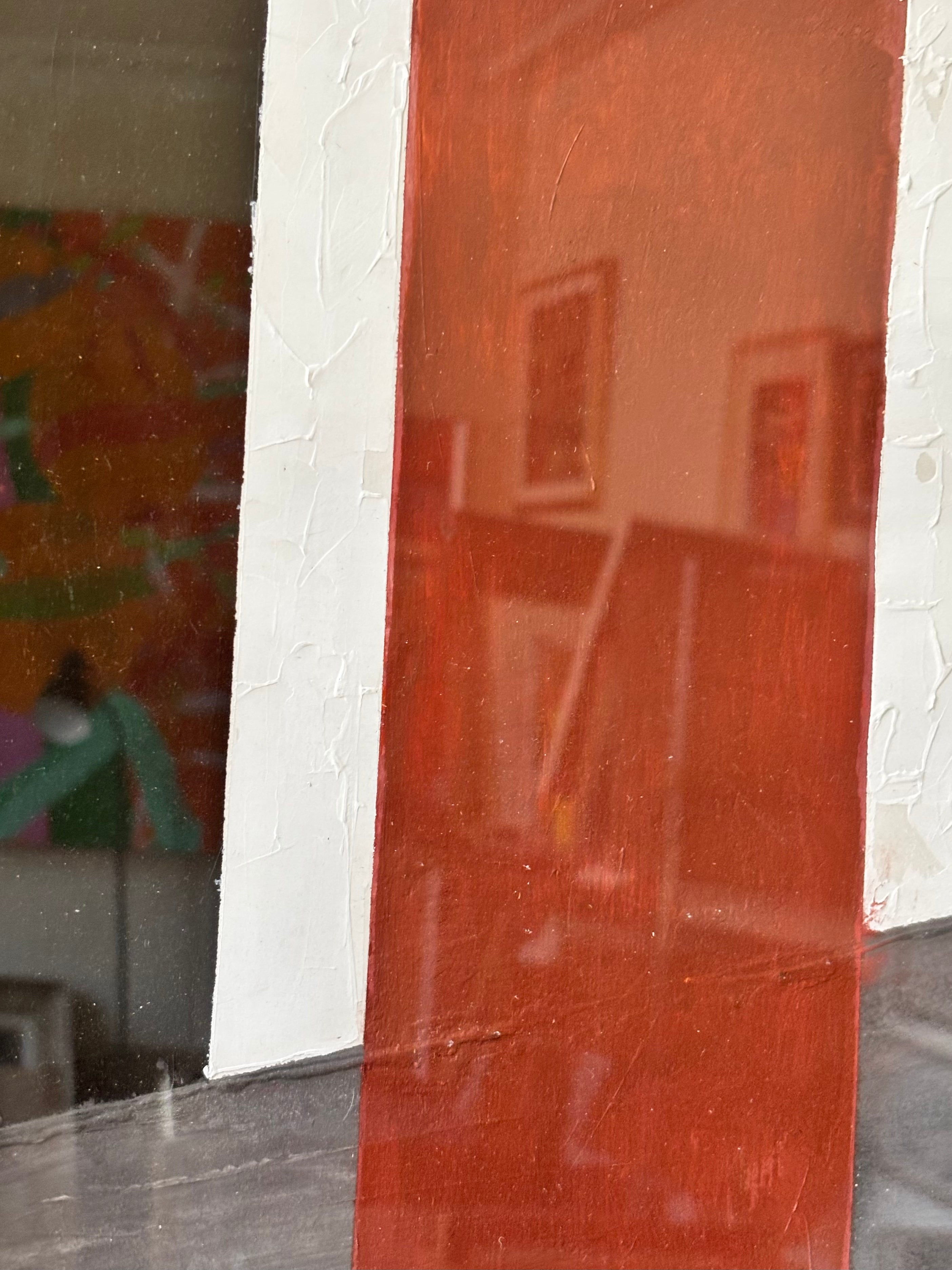 Pair of Red and Black Abstracts