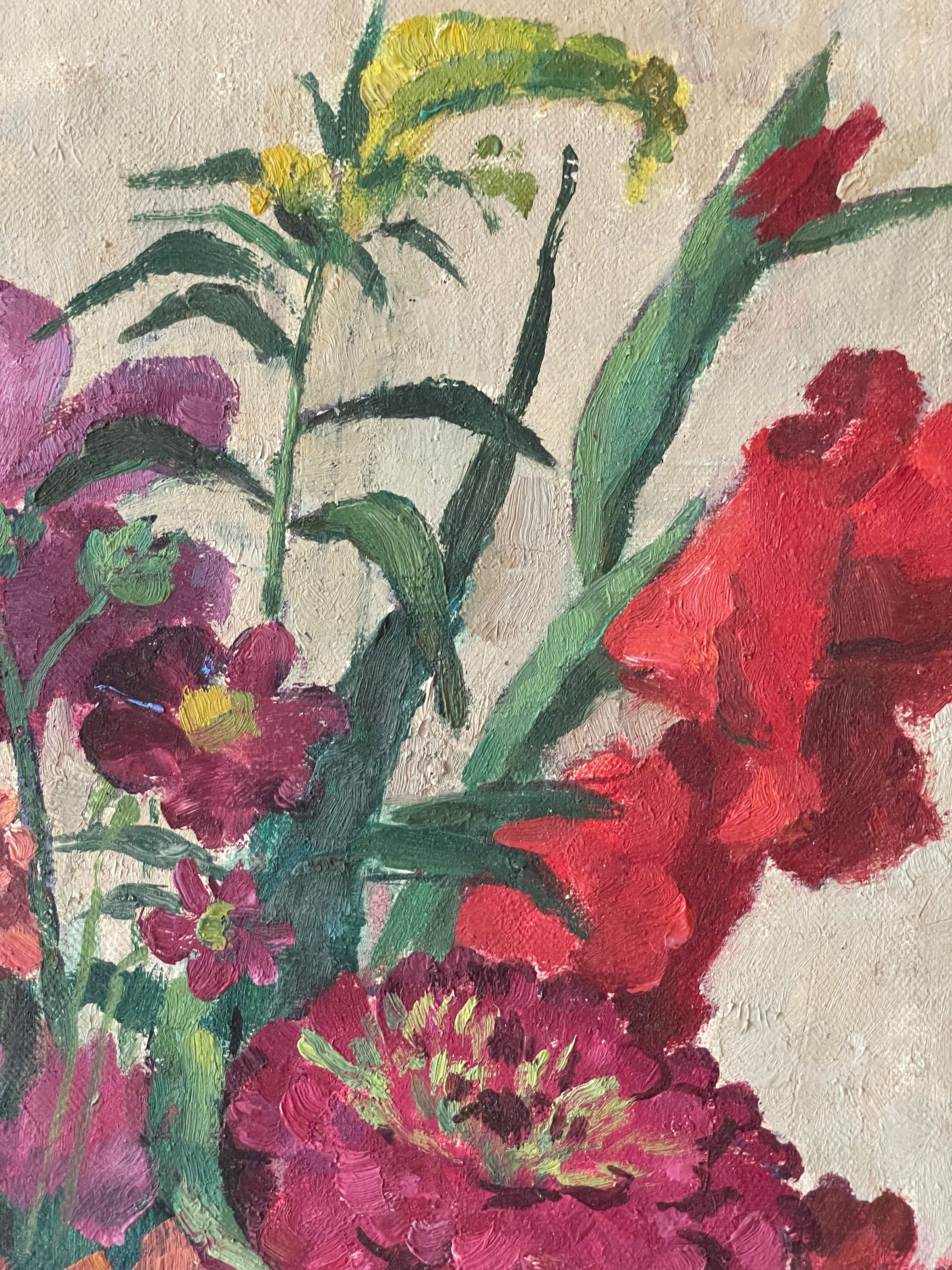 French Floral in Pottery Jug  ON HOLD PLEASE EMAIL FOR WAITLIST