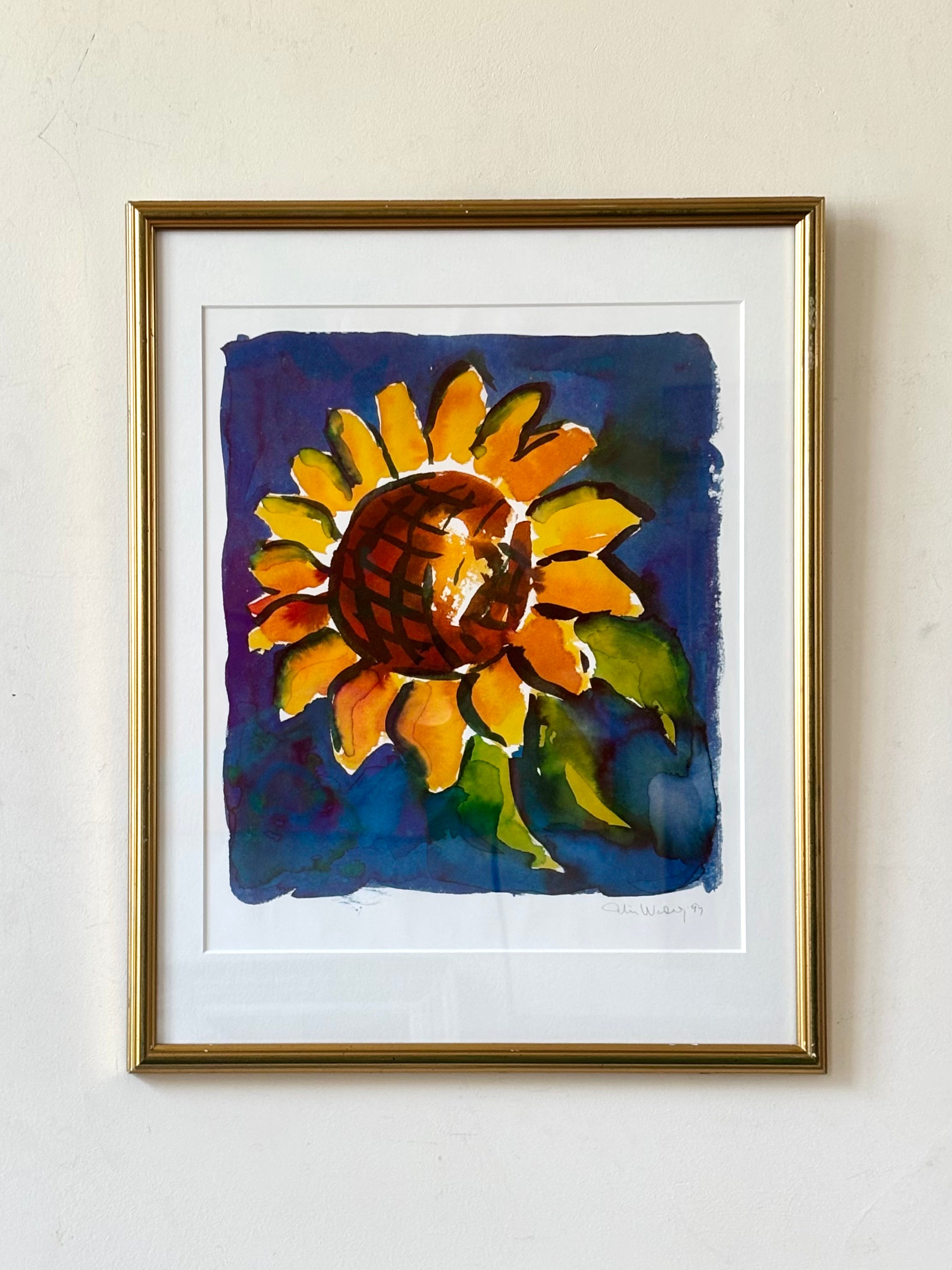 Sunflower on Blue