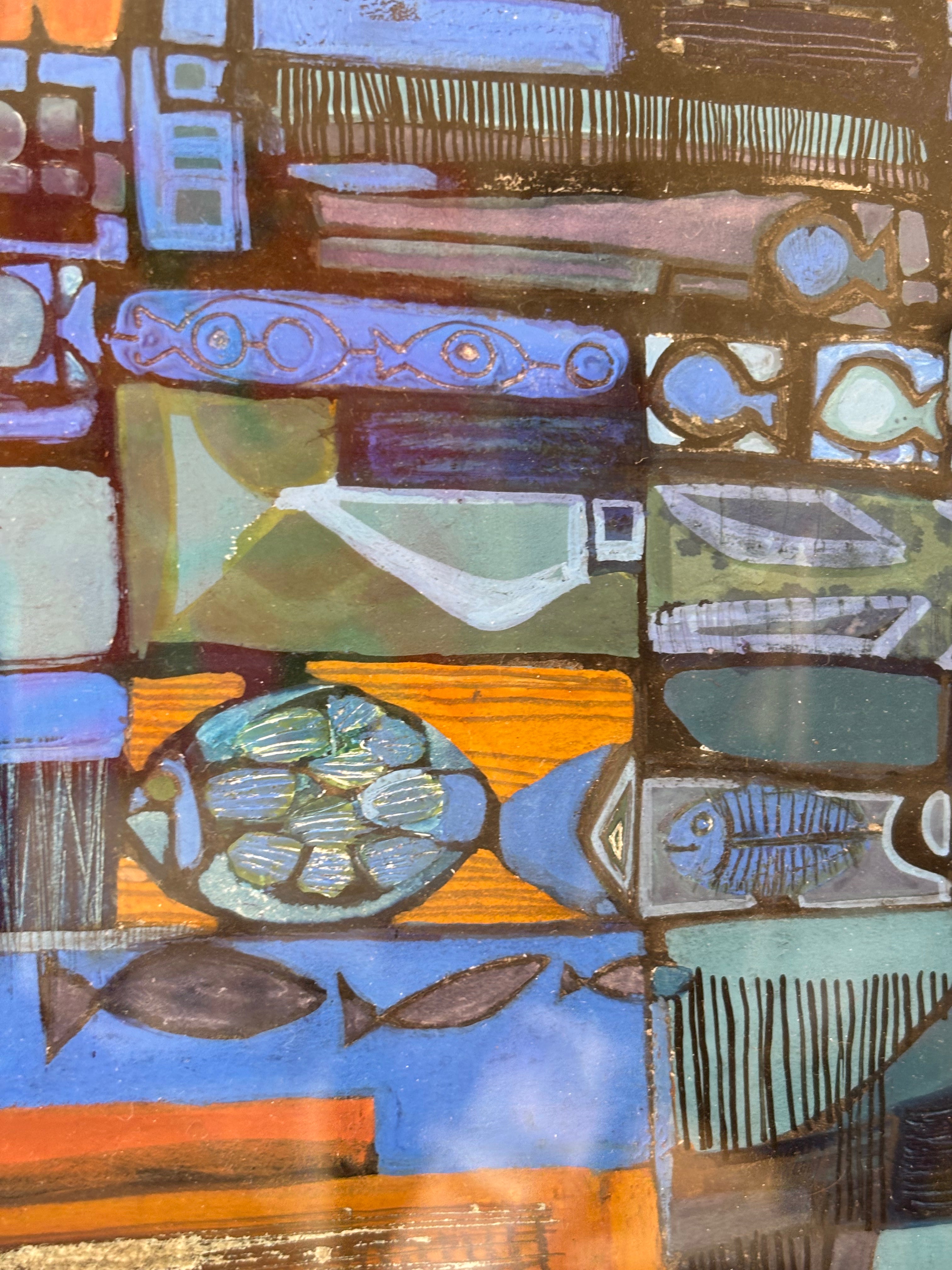 Abstract Boats and Fish