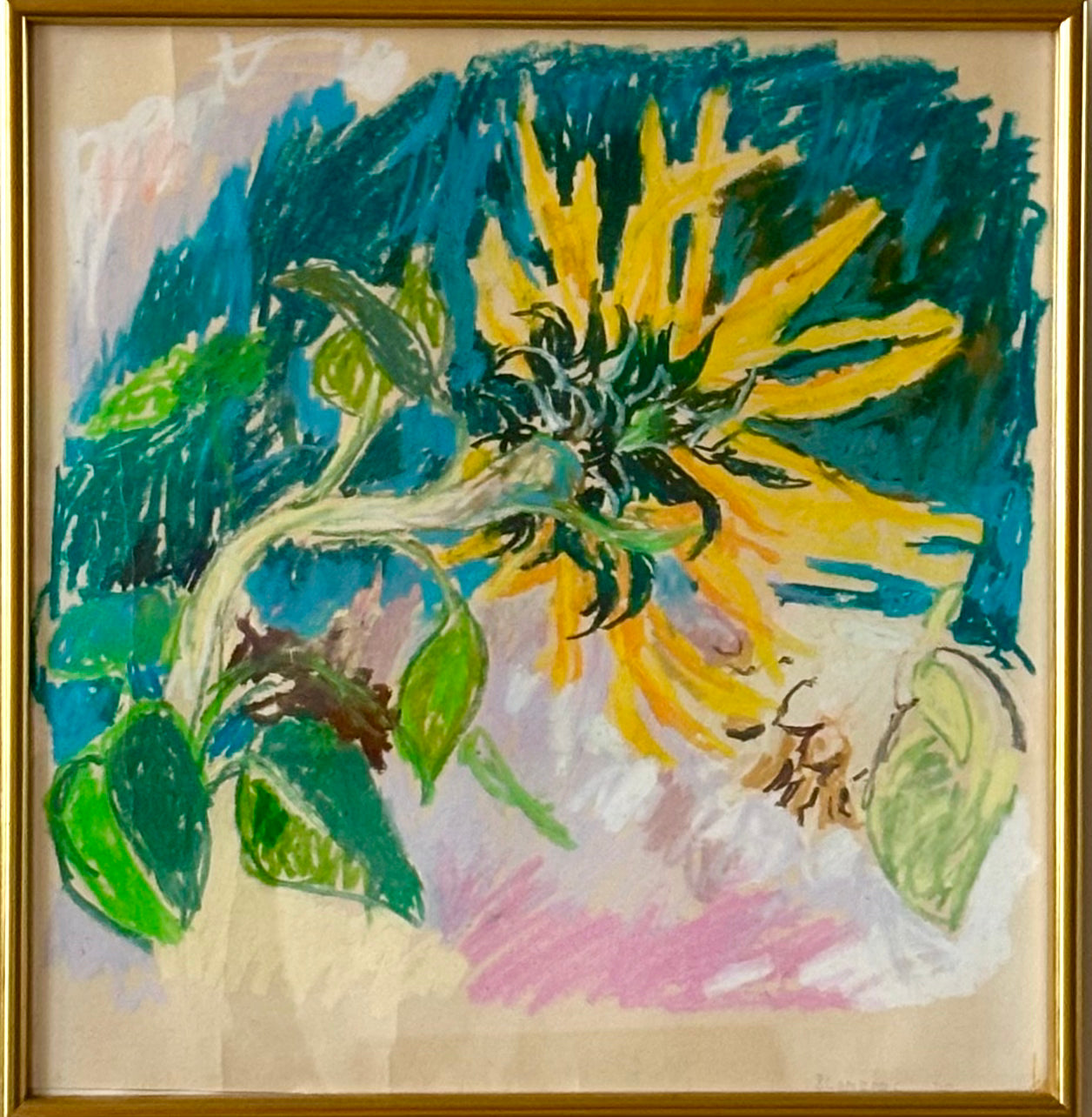 Sunflower on Blue