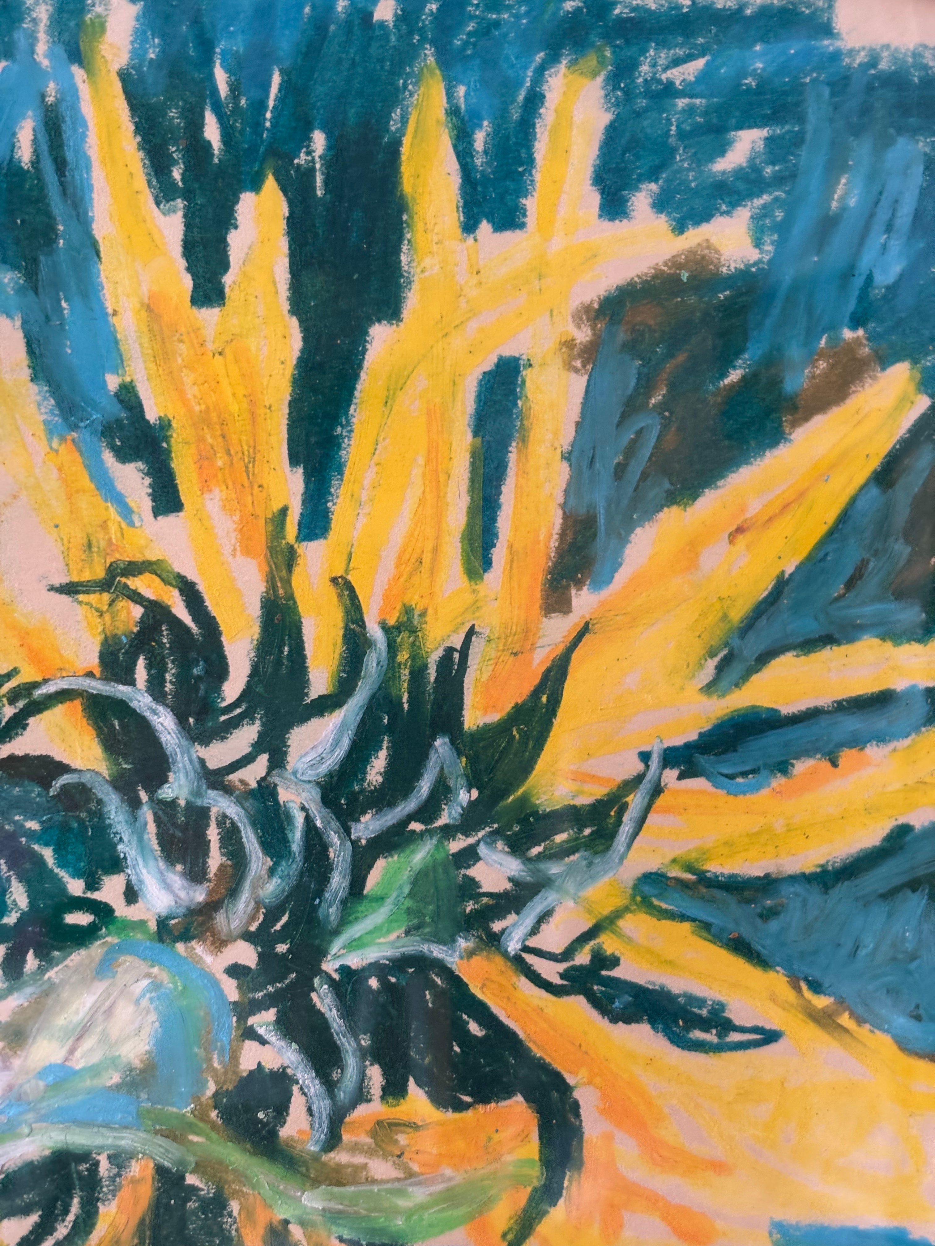 Sunflower on Blue