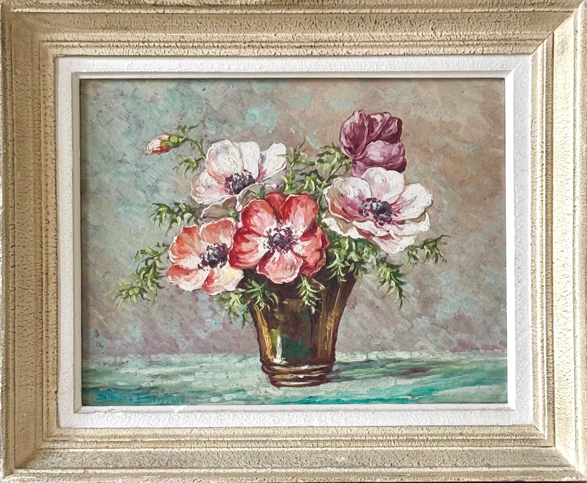 Pink and White Anemones