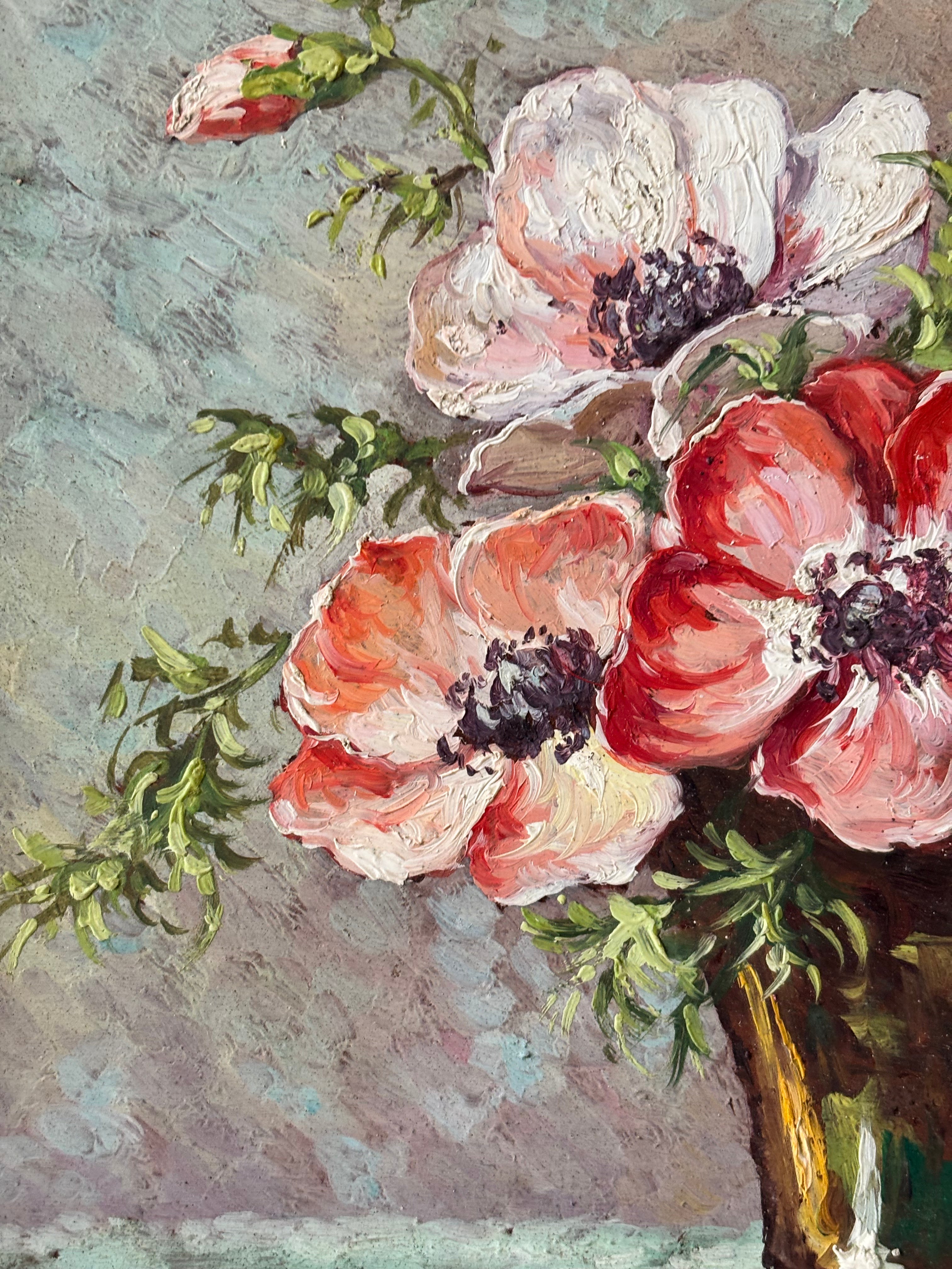 Pink and White Anemones