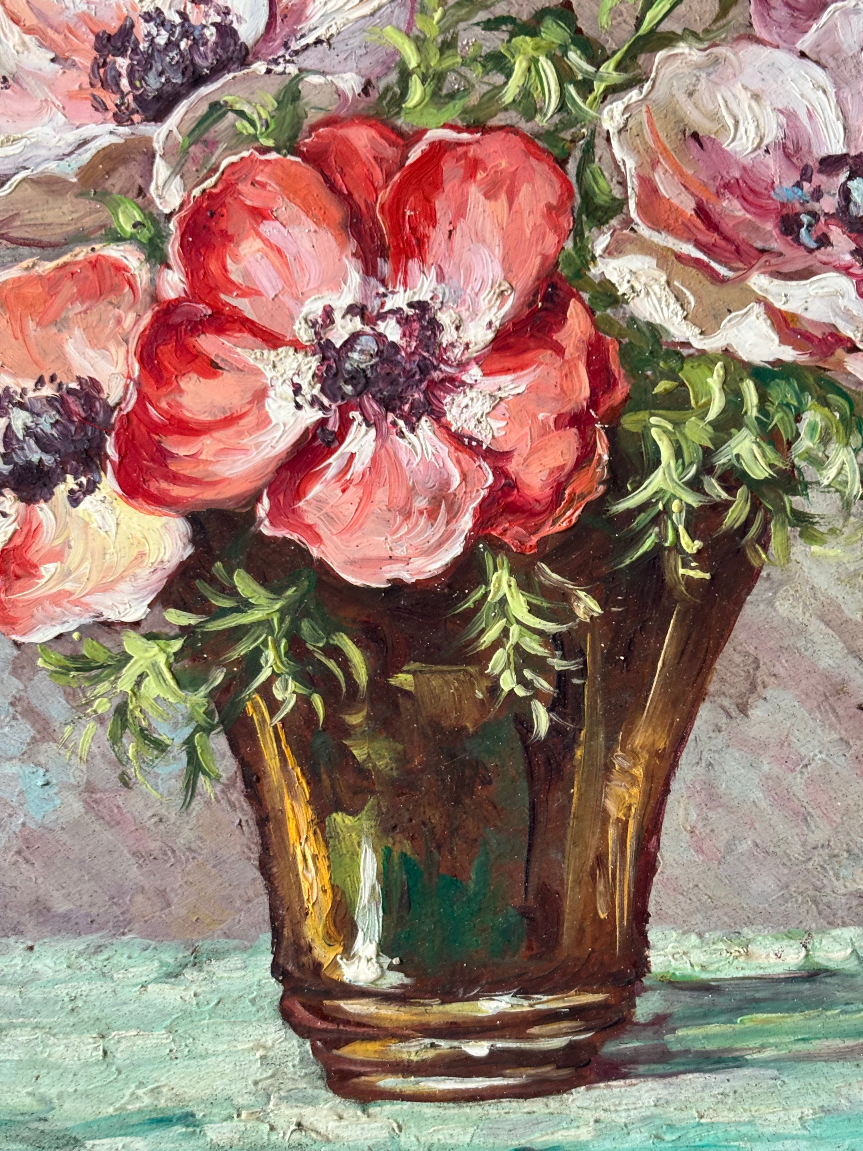 Pink and White Anemones