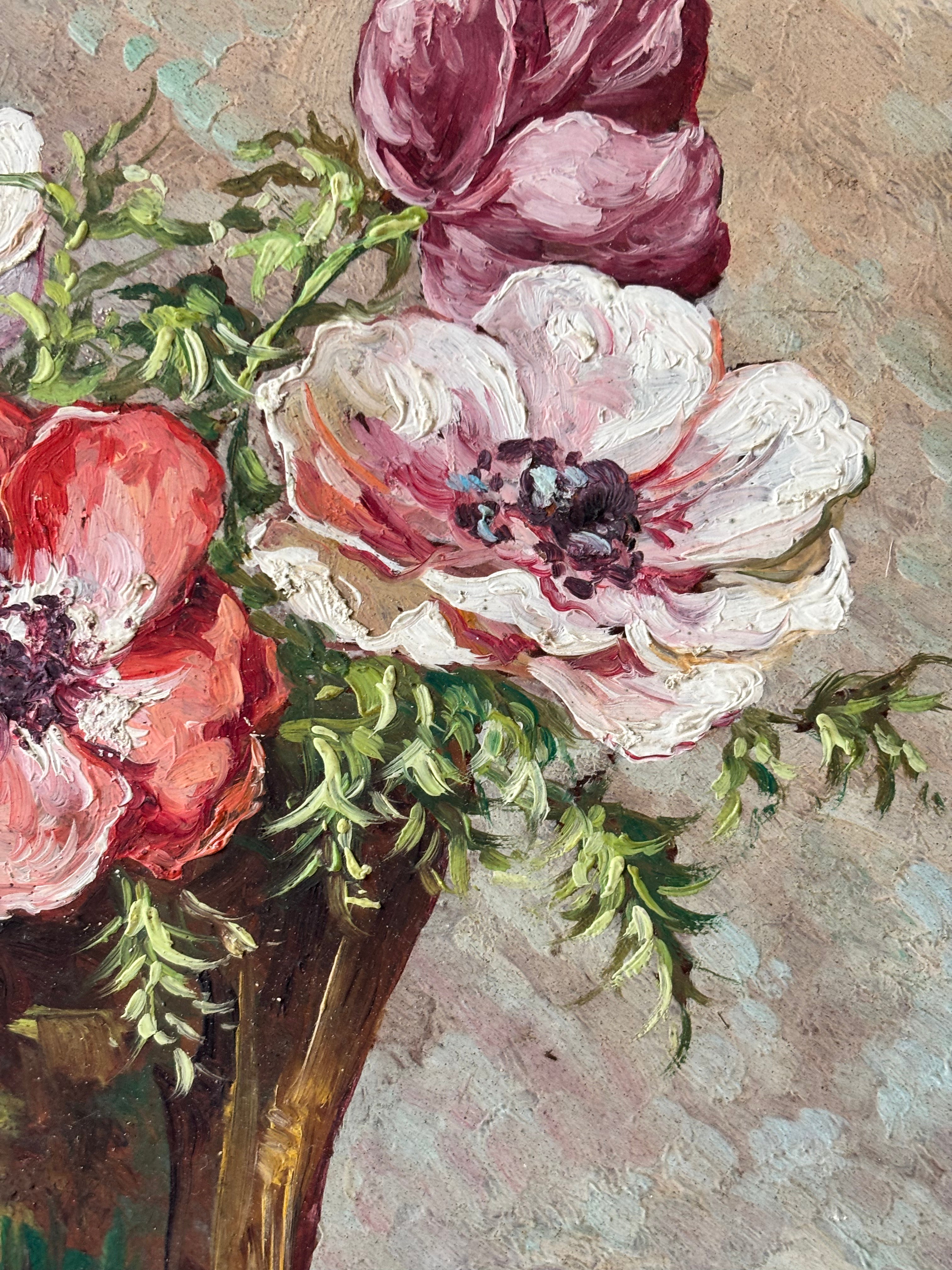 Pink and White Anemones