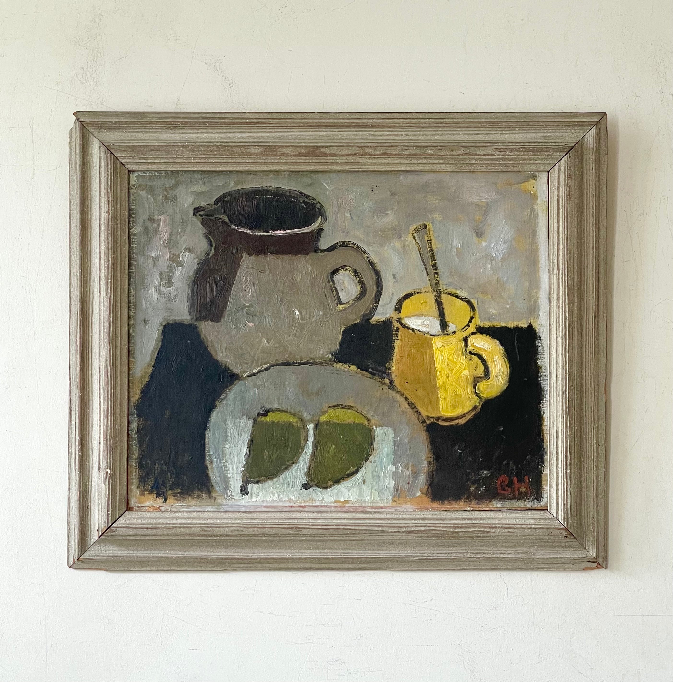 Yellow Mug and Pears