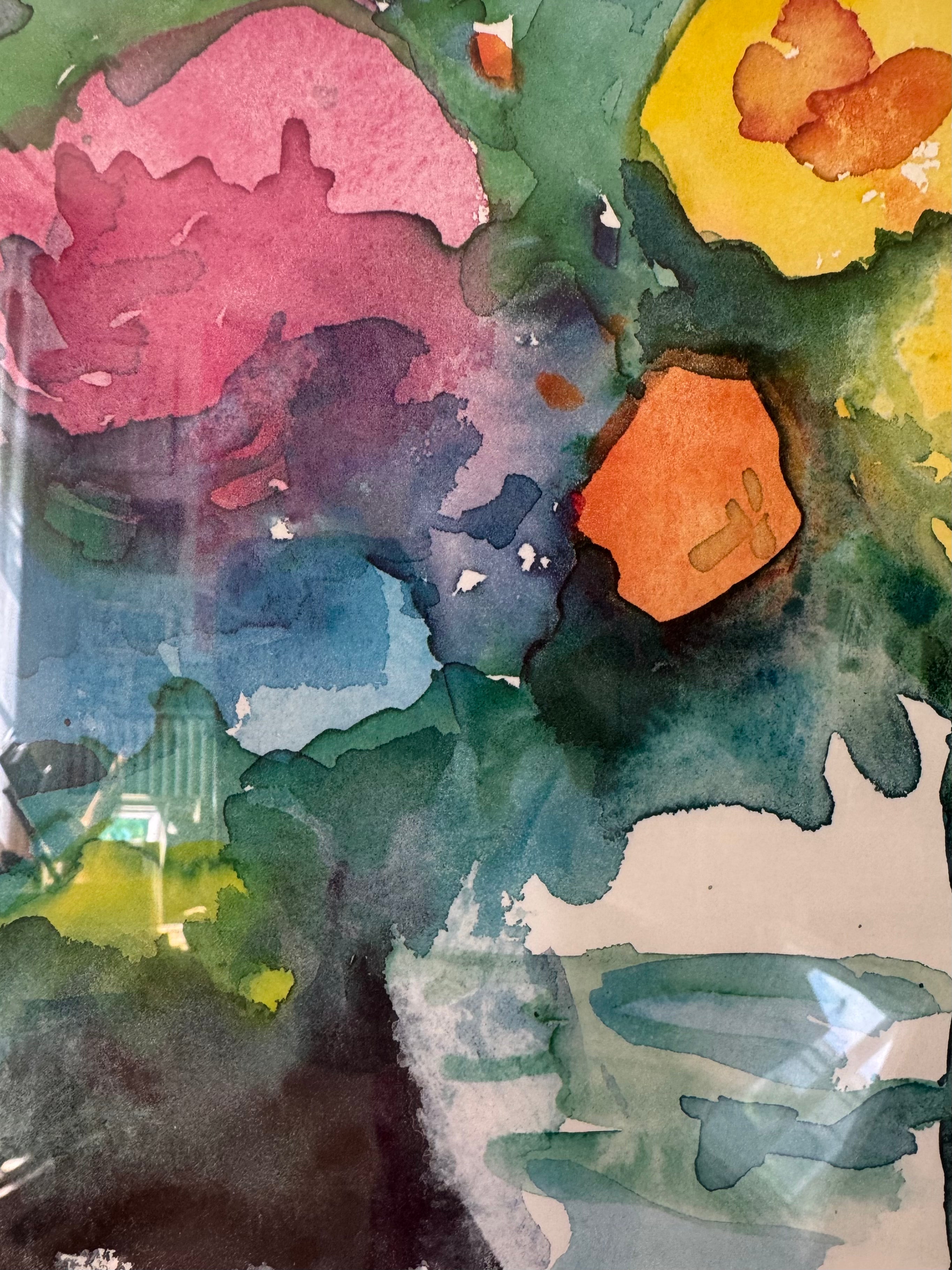 Bright Flower Lithograph