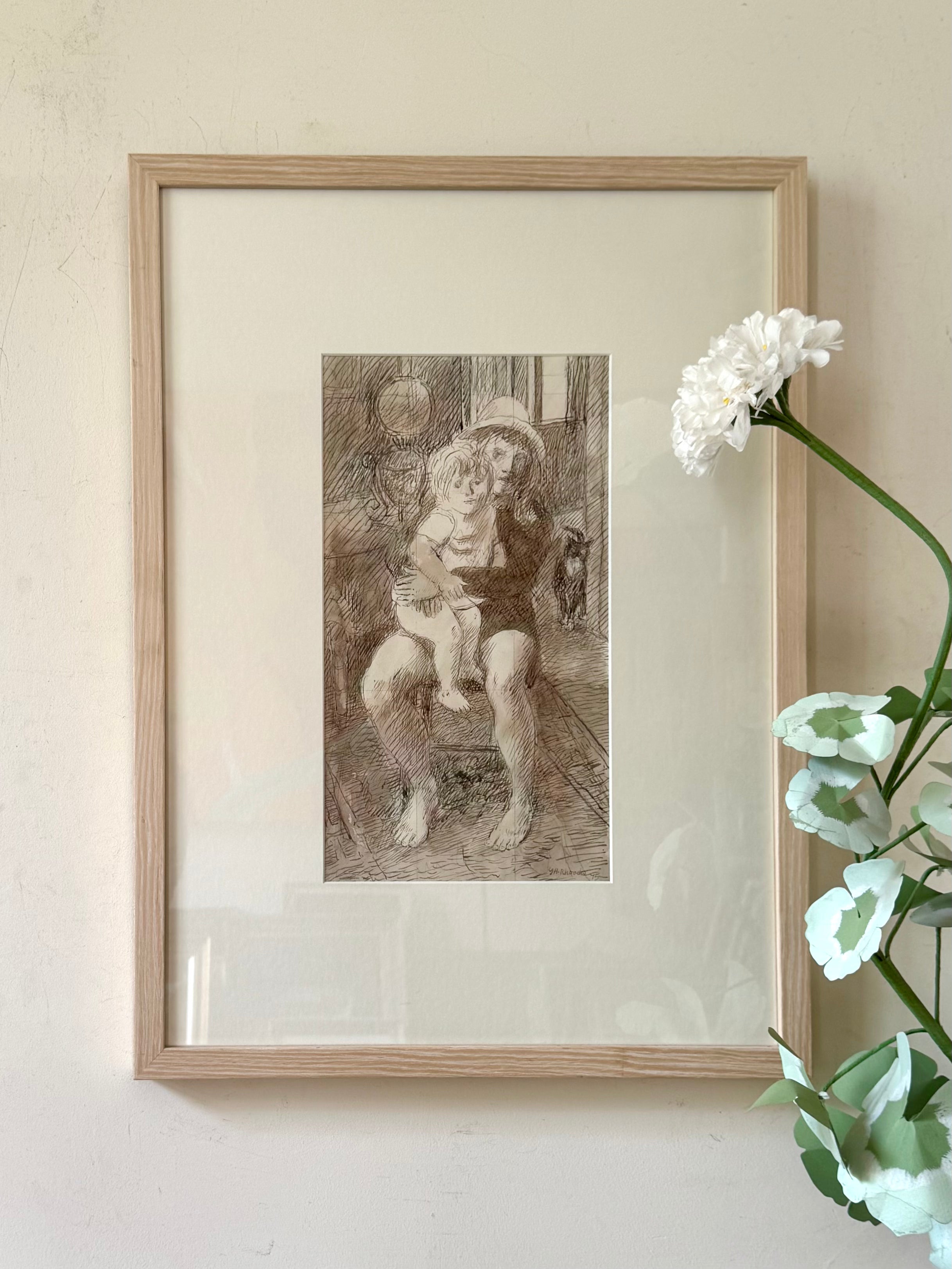 Girl with Child on Lap