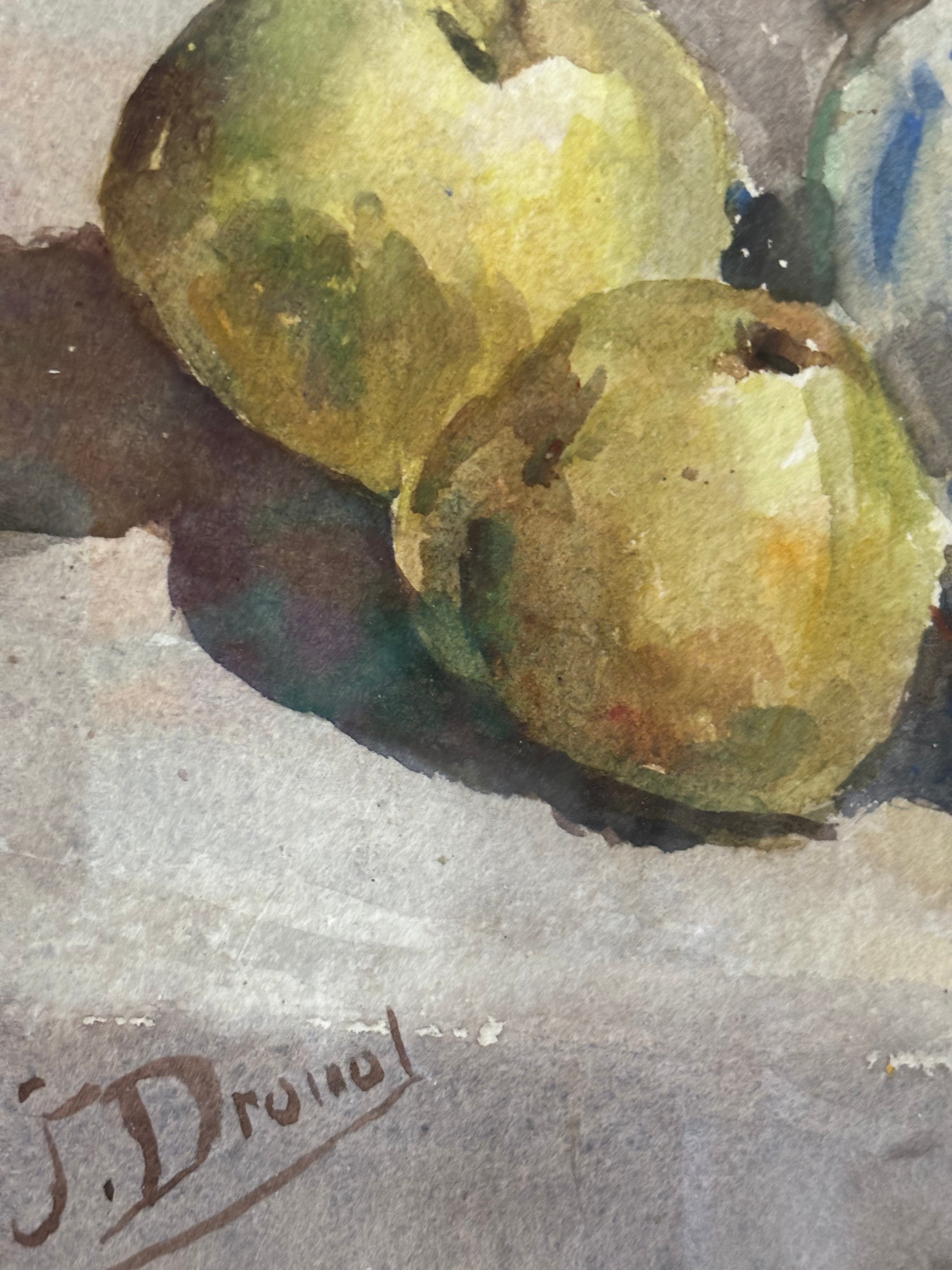 Brown Jug and Green Apples