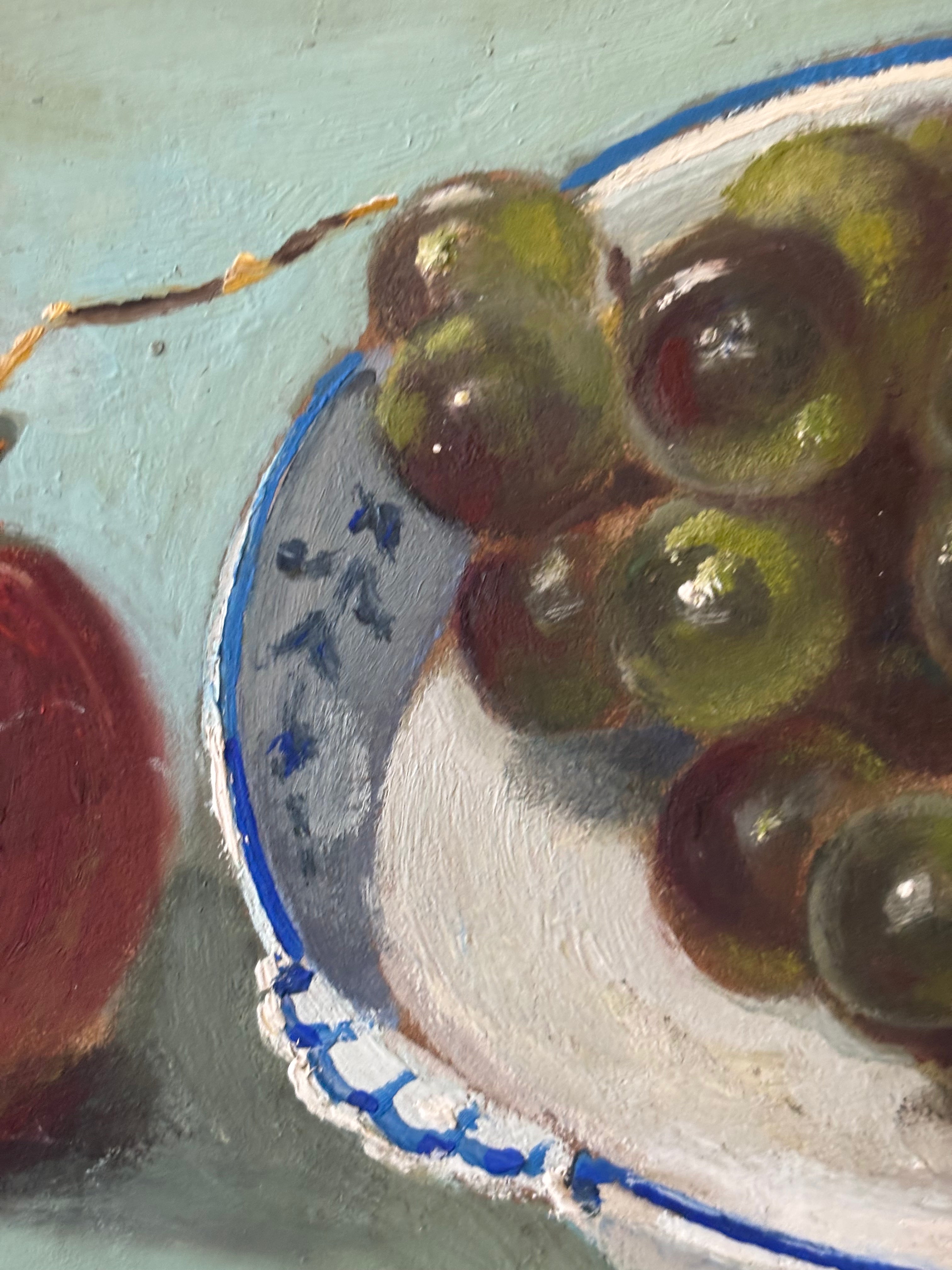 Still Life with Apples and Grapes