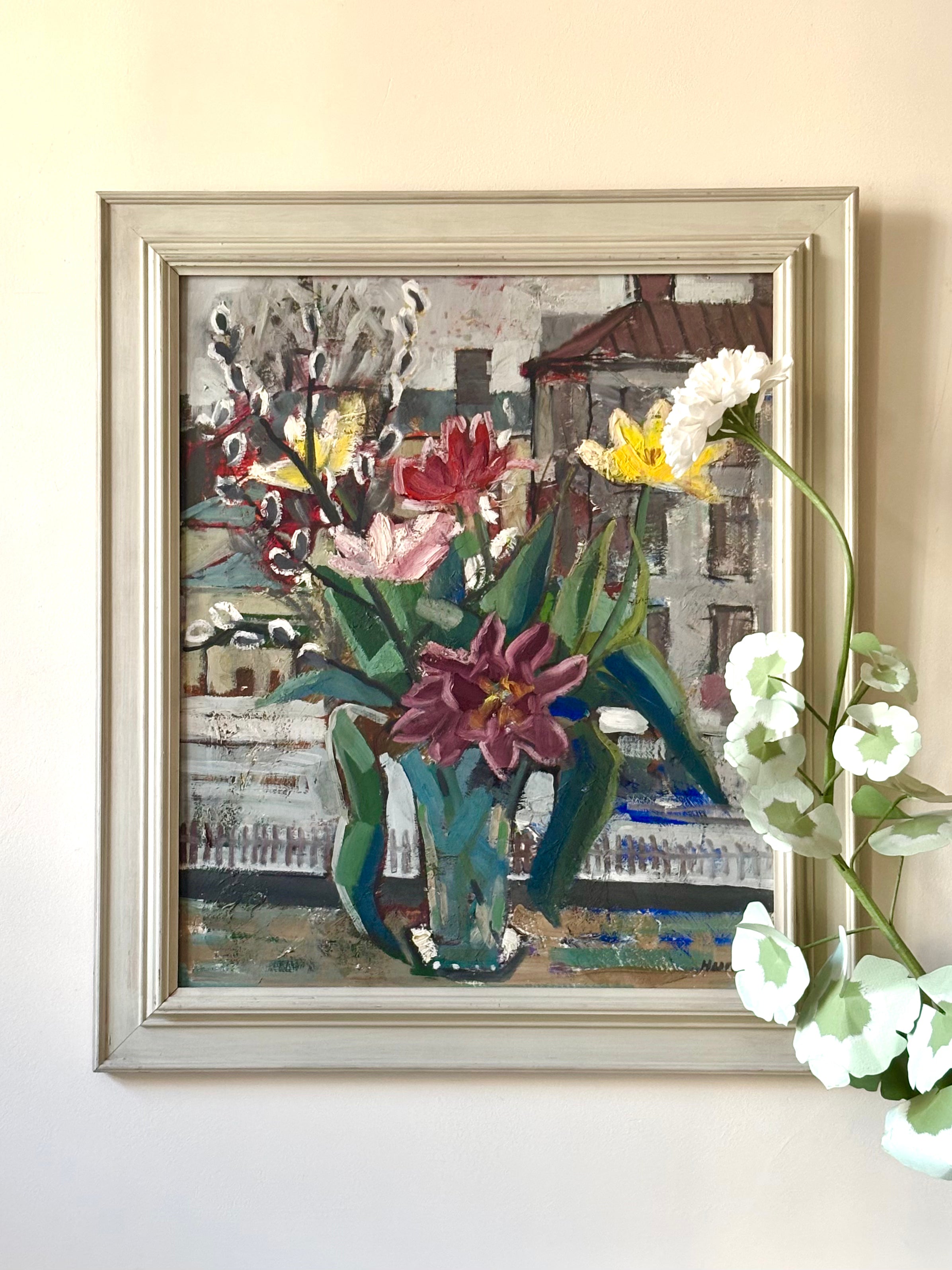 Tulips and Pussy Willow