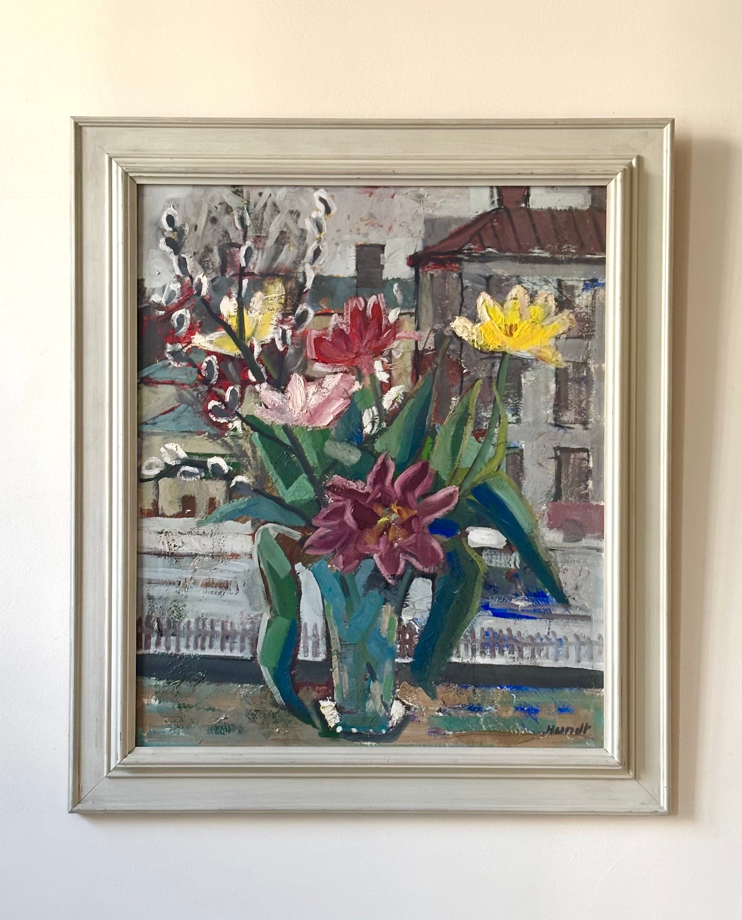 Tulips and Pussy Willow
