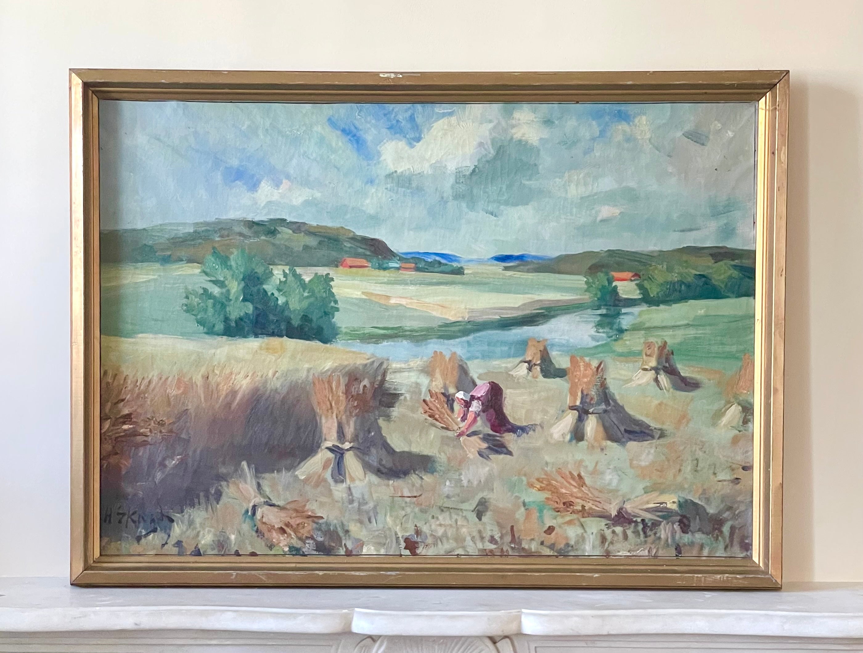 Hayfield by the River
