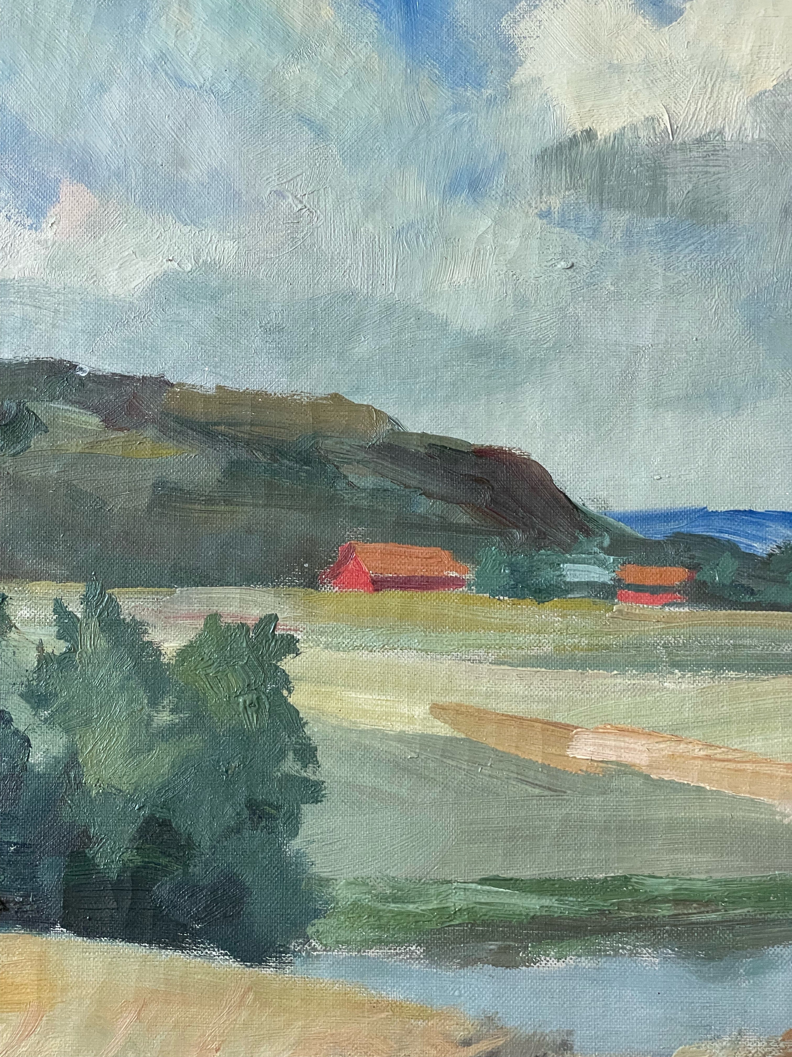Hayfield by the River