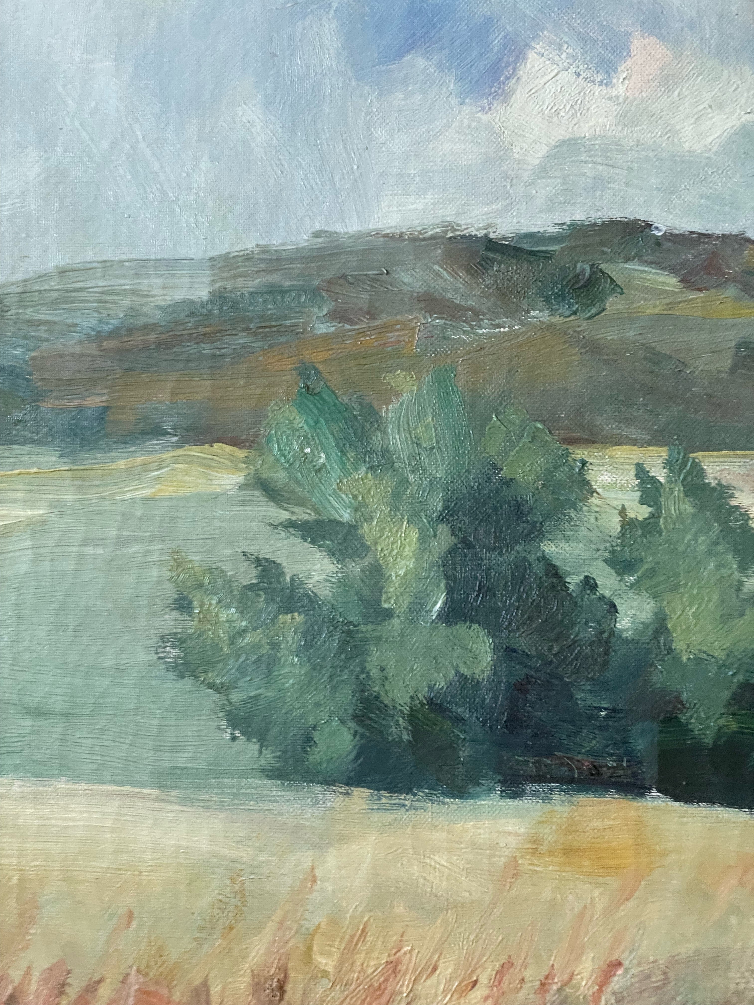 Hayfield by the River