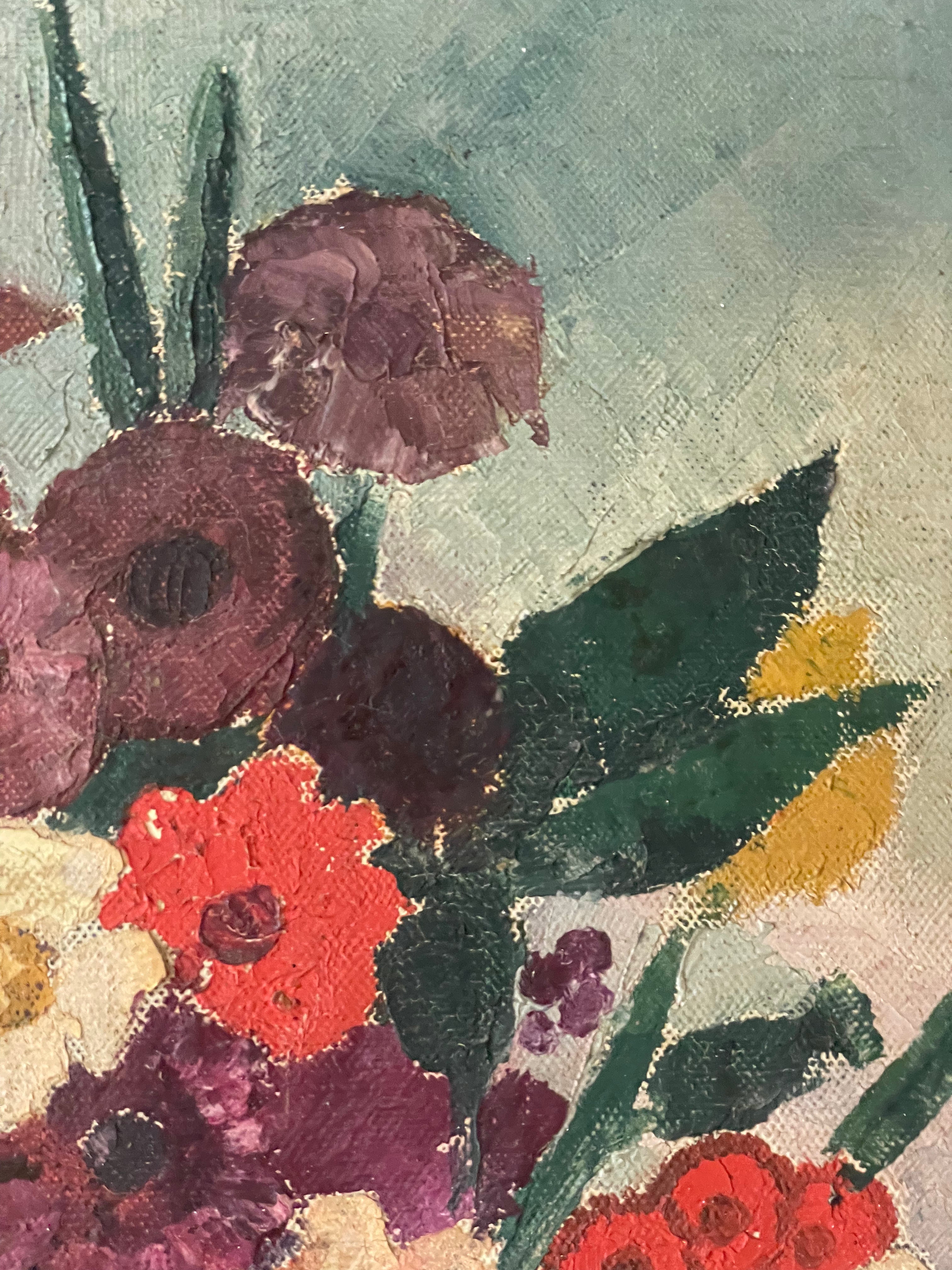 Summer Flowers in White Vase