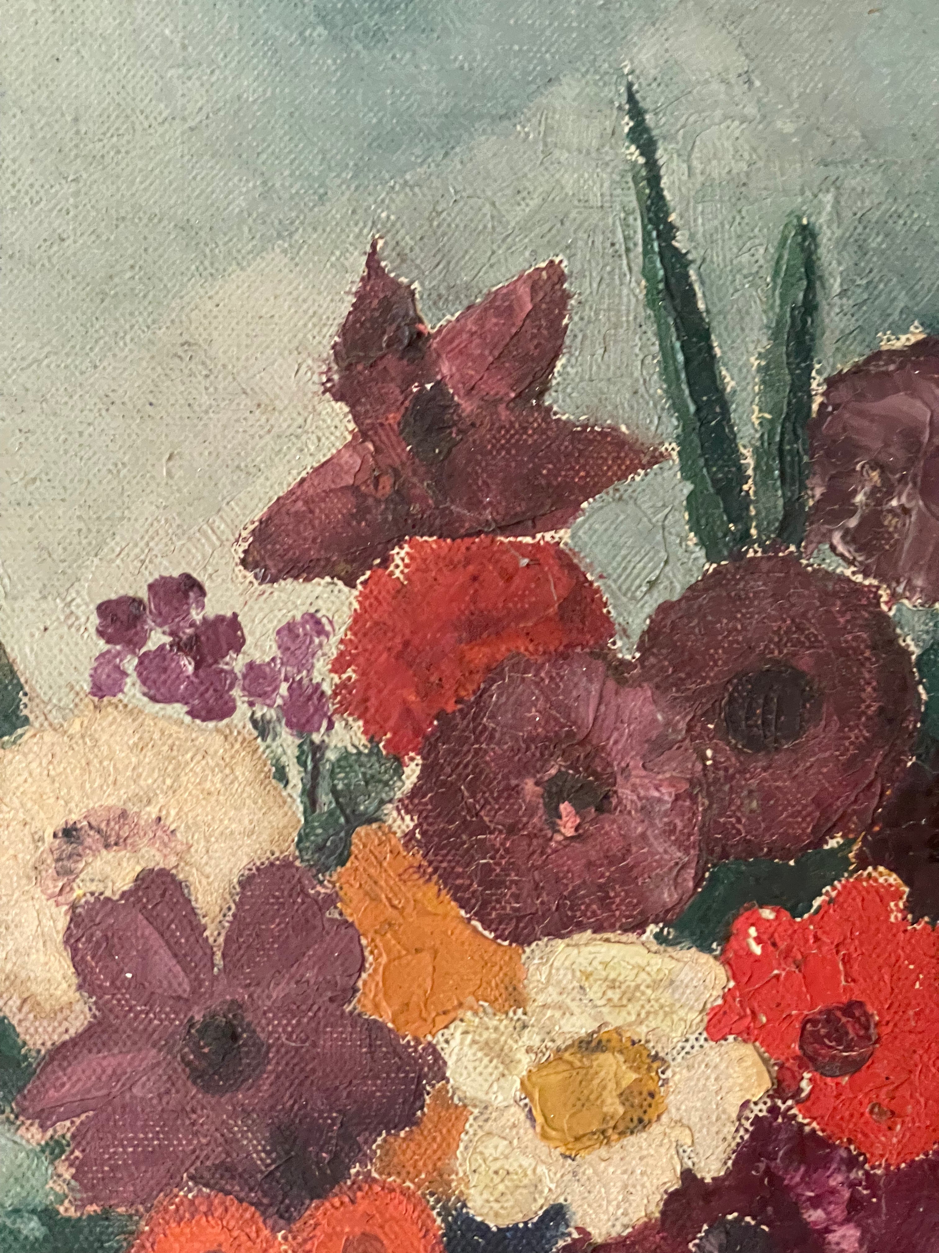 Summer Flowers in White Vase