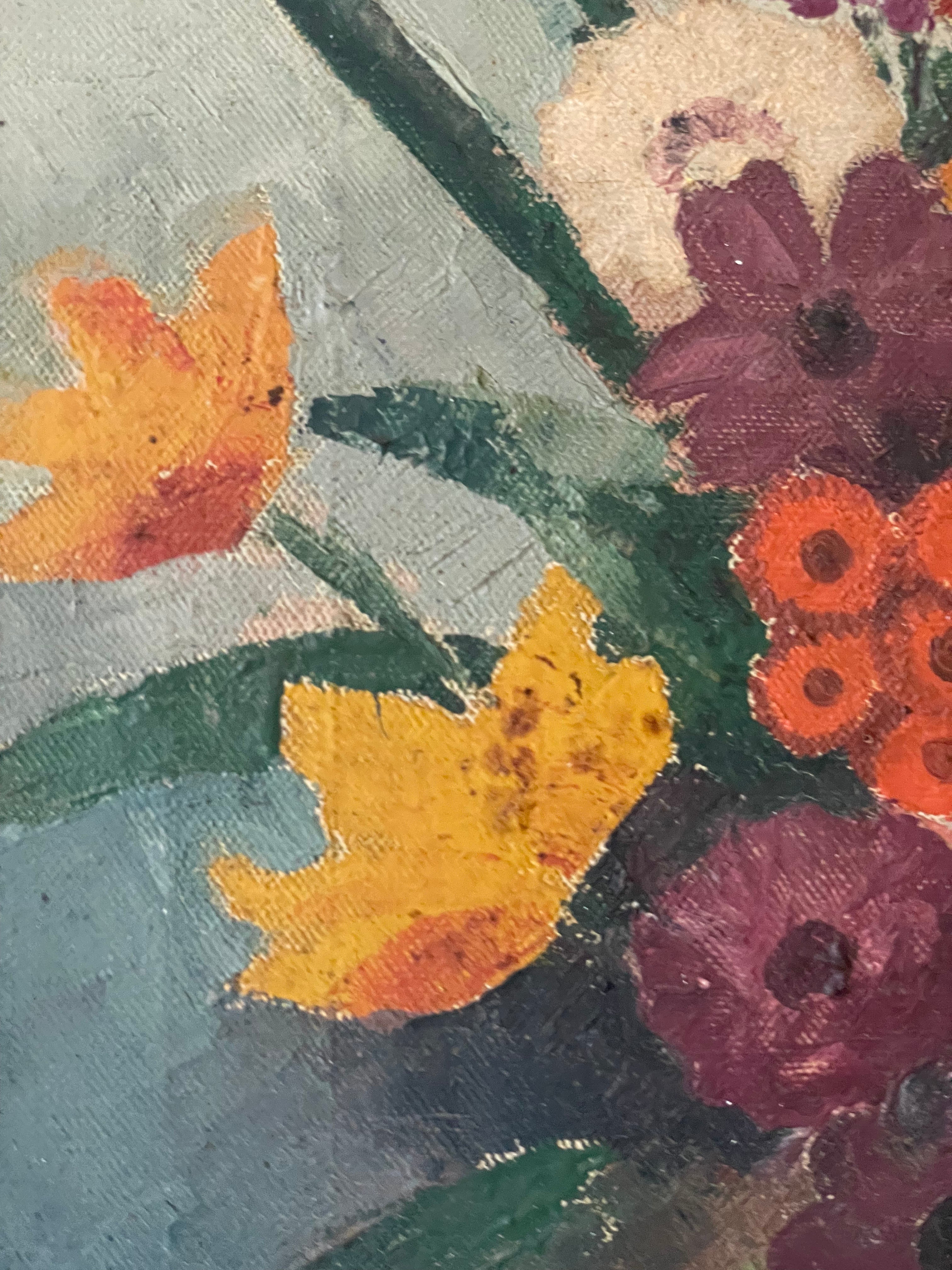 Summer Flowers in White Vase