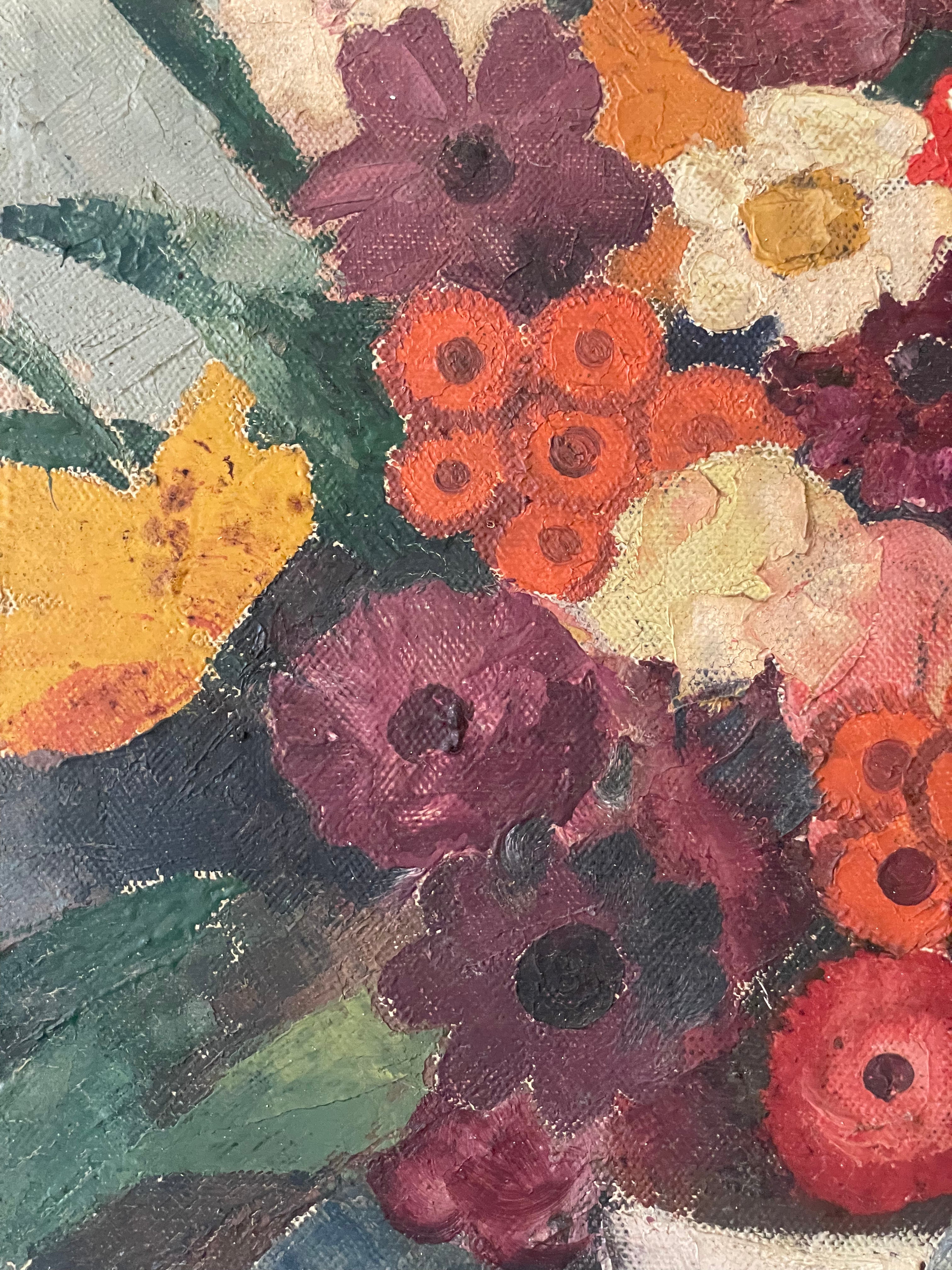 Summer Flowers in White Vase