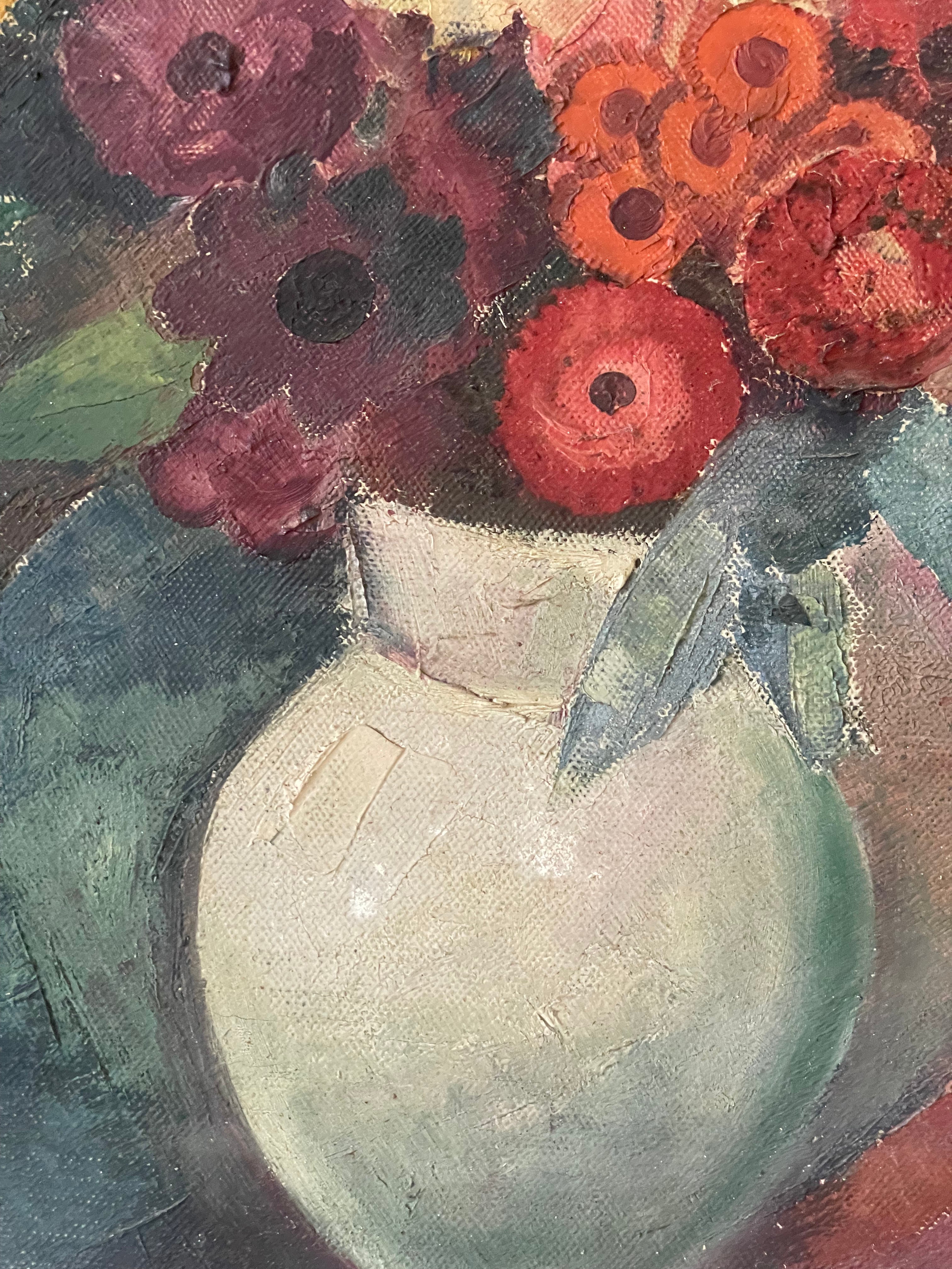 Summer Flowers in White Vase