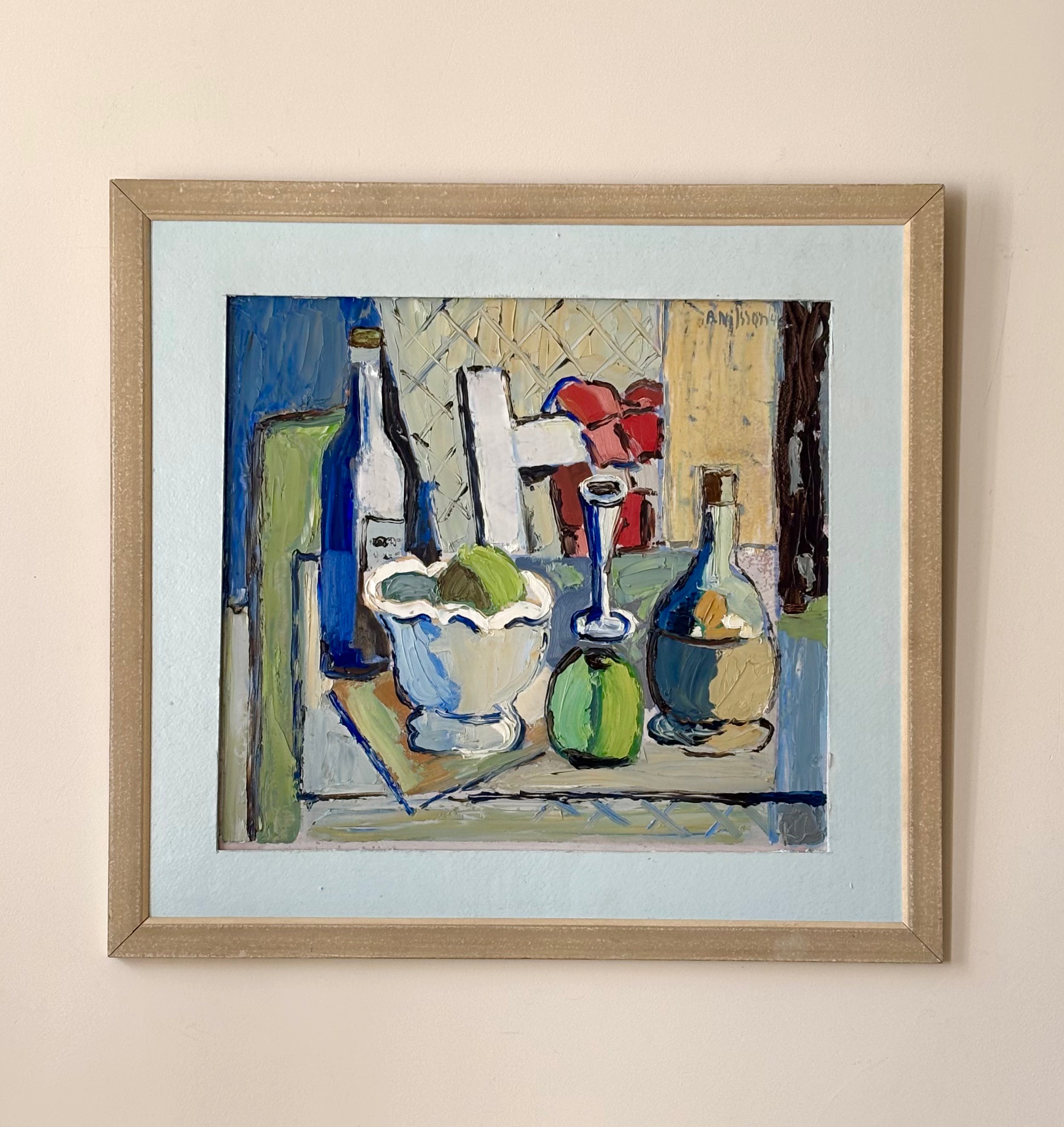 Still Life with Green Apples
